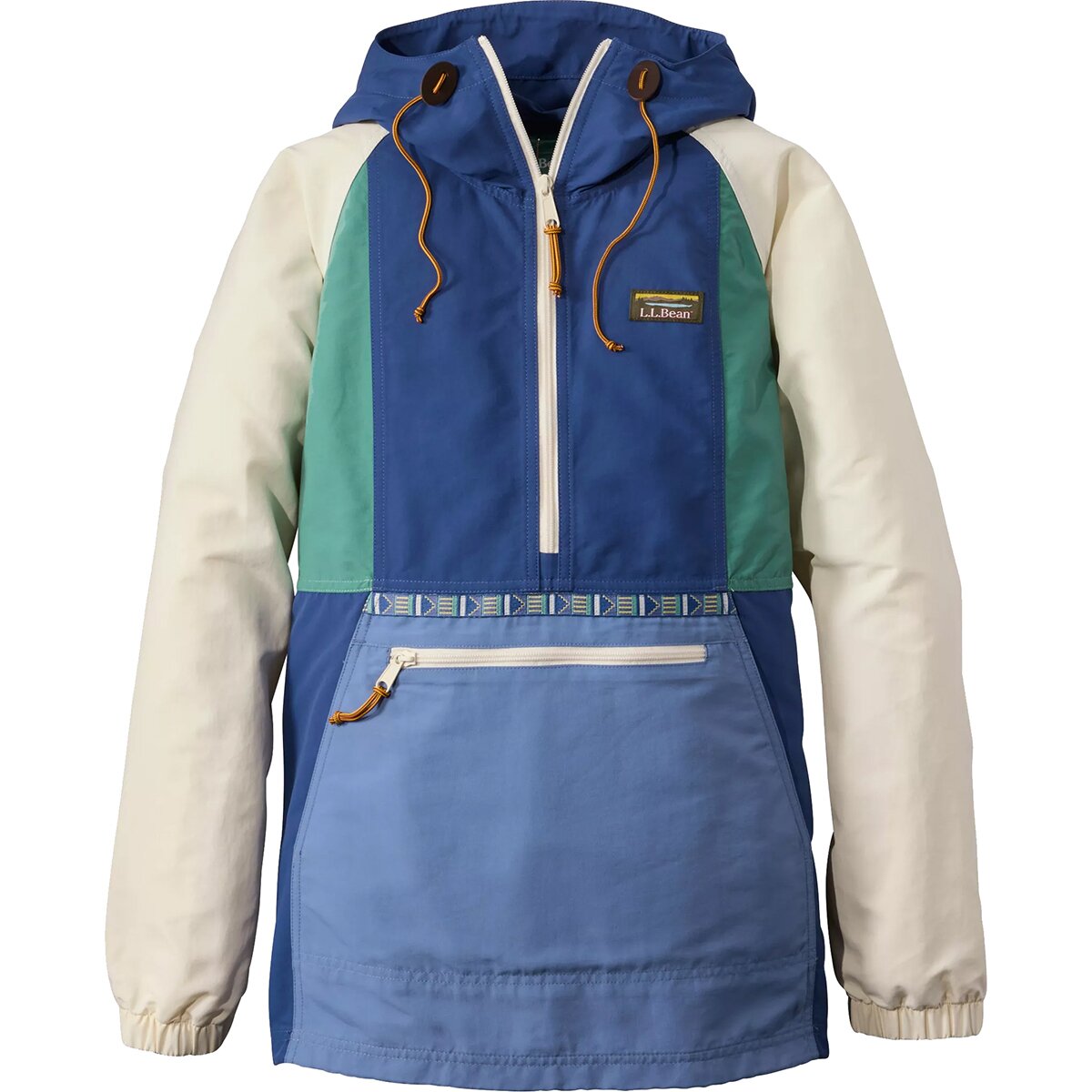 Image of L.L.Bean Mountain Classic Multi Color Anorak - Women's Deep Blue/Deep Lake, L