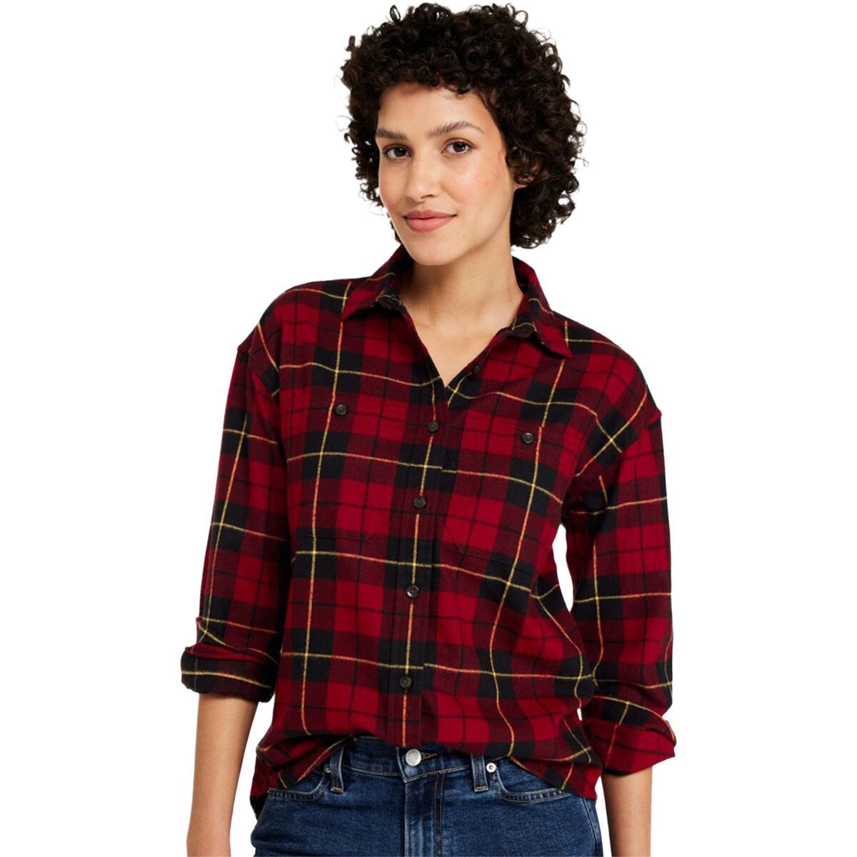L.L.Bean Scotch Plaid Heritage Boyfriend Shirt - Women