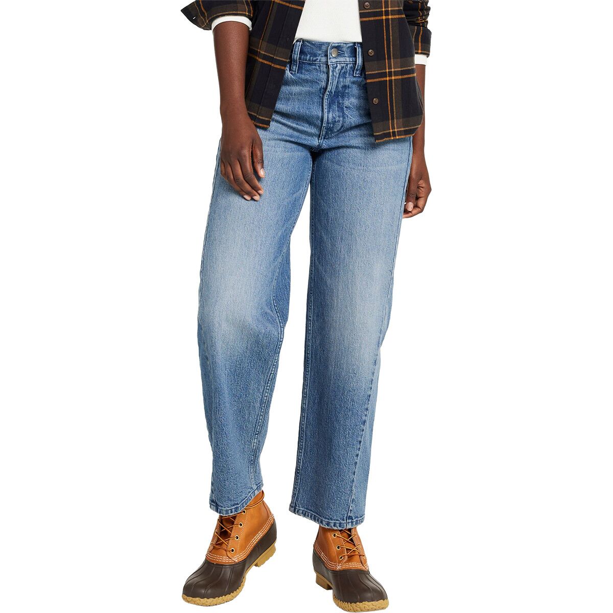 Image of L.L.Bean Signature 1912 Prem High Rise Barrel Ankle Jean -Women's Stonewashed, 8/Reg