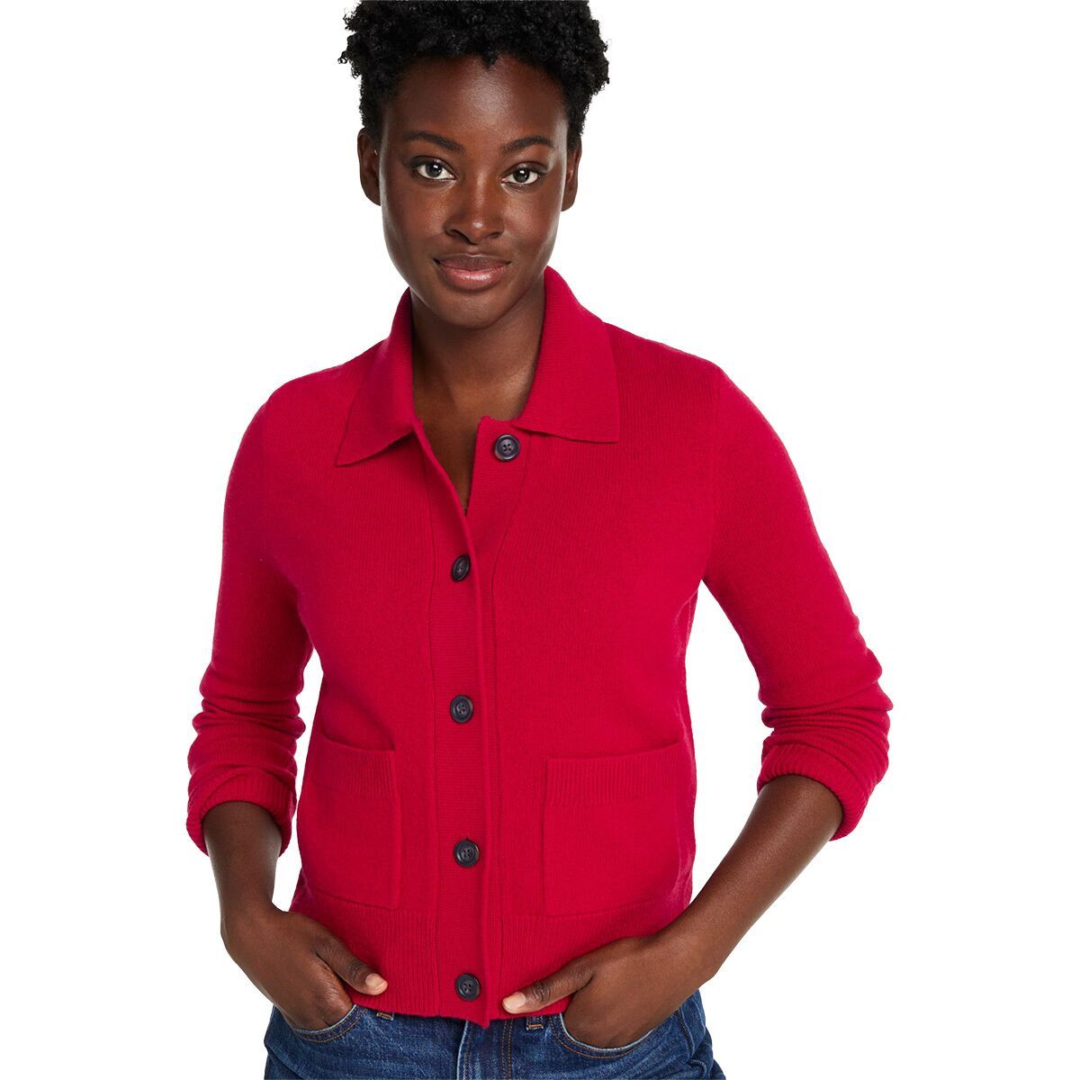 Image of L.L.Bean Signature Camp Merino Wool Cardigan - Women's Peak Red, M