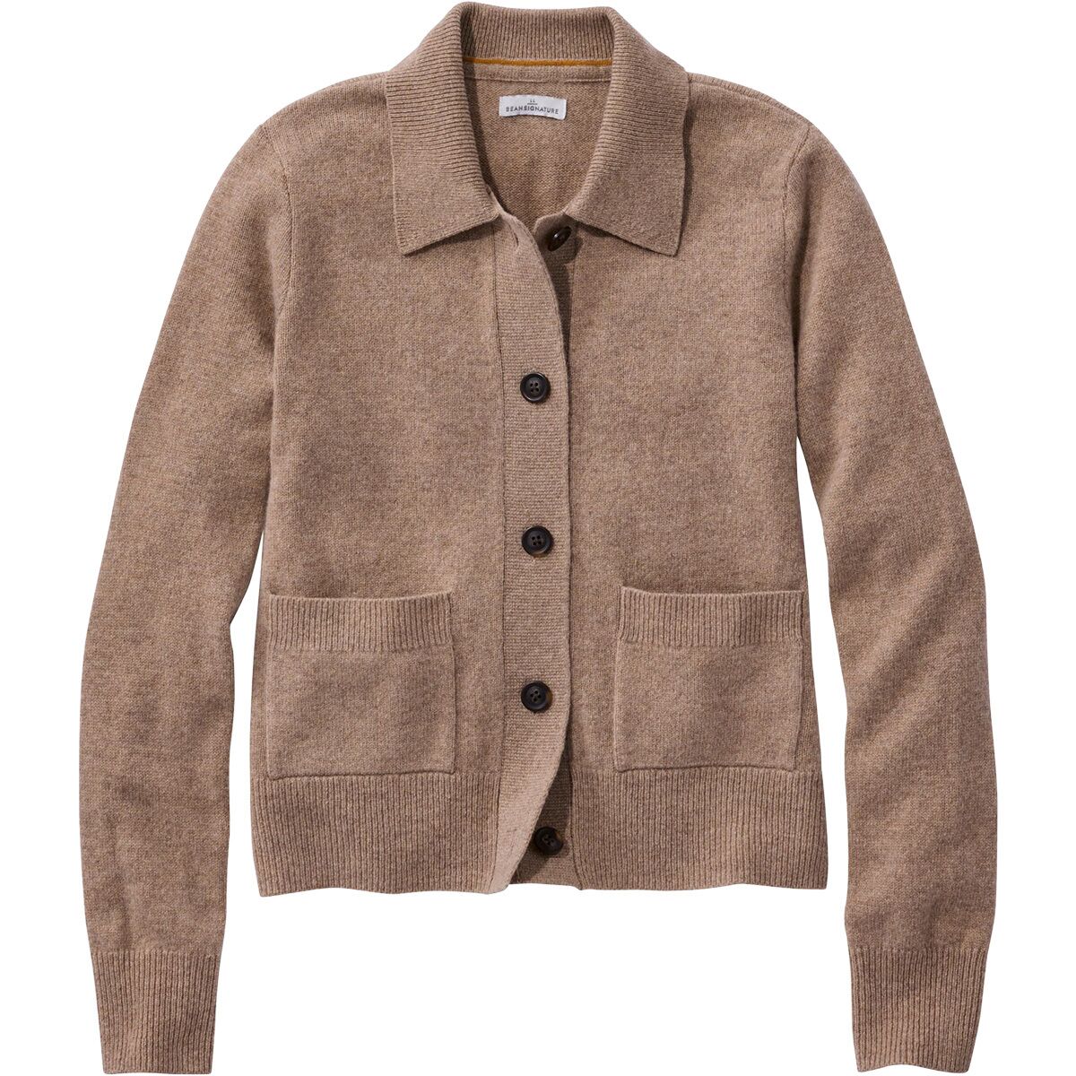 L.L.Bean L.L.Bean Signature Camp Merino Wool Cardigan - Women's Taupe Heather, M