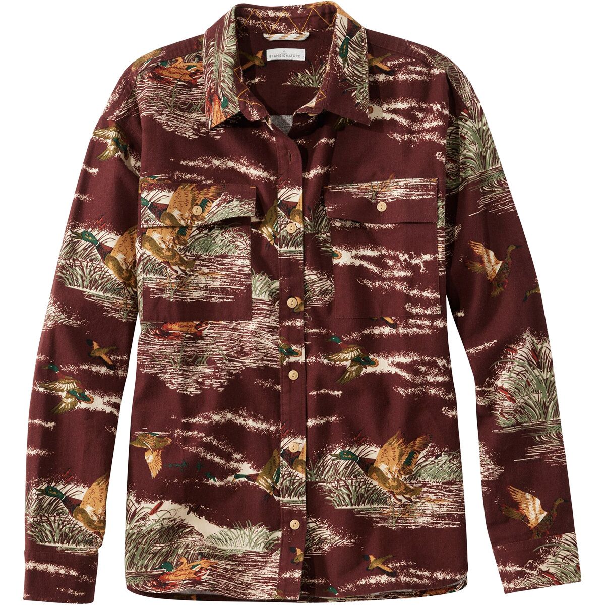 Image of L.L.Bean Signature Camp Flannel - Women's Currant Print, S
