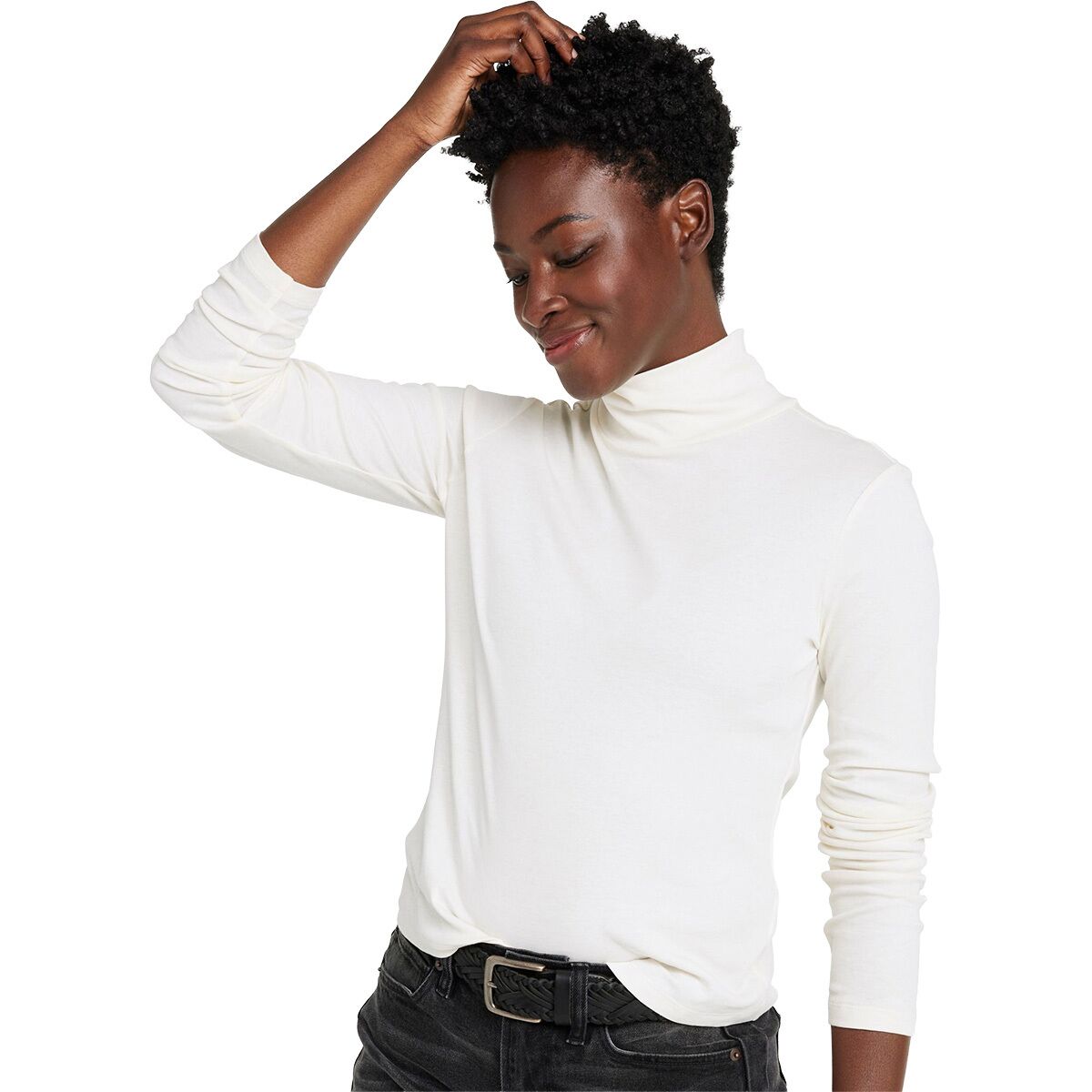 Image of L.L.Bean Signature Lightweight Cotton Turtleneck - Women's Sailcloth, XS