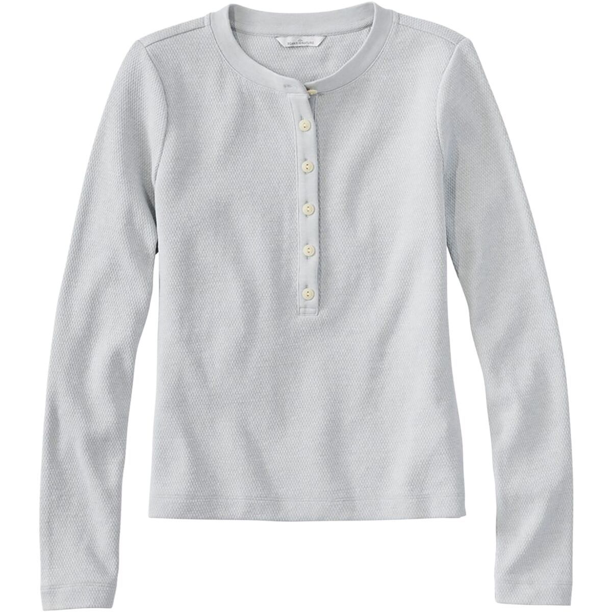 L.L.Bean Signature Premium Thermal Long-Sleeve Henley Shirt - Women