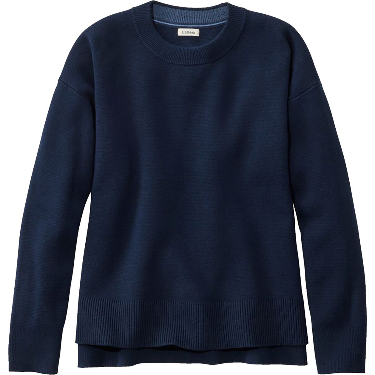 L.L.Bean Wicked Soft Cotton Cashmere Crew Neck Sweater - Women's Classic Navy, M