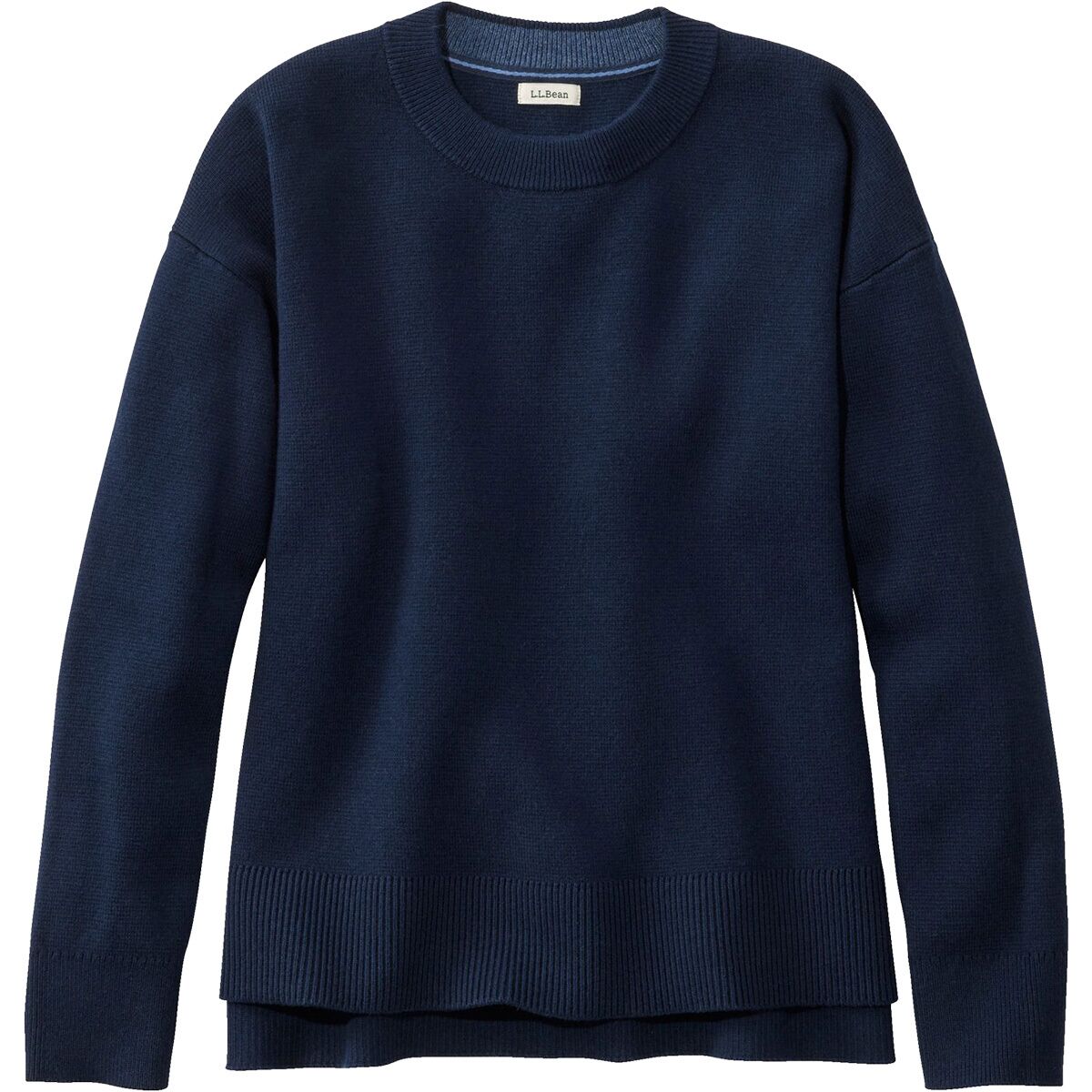 Image of L.L.Bean Wicked Soft Cotton Cashmere Crew Neck Sweater - Women's Classic Navy, S