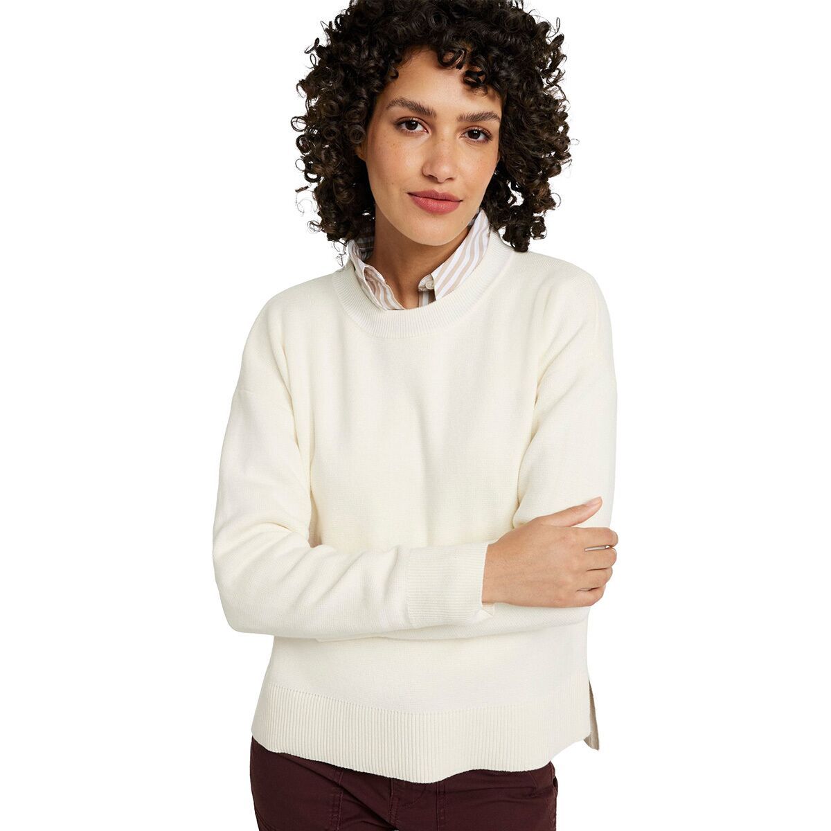 Image of L.L.Bean Wicked Soft Cotton Cashmere Crew Neck Sweater - Women's Cream, L