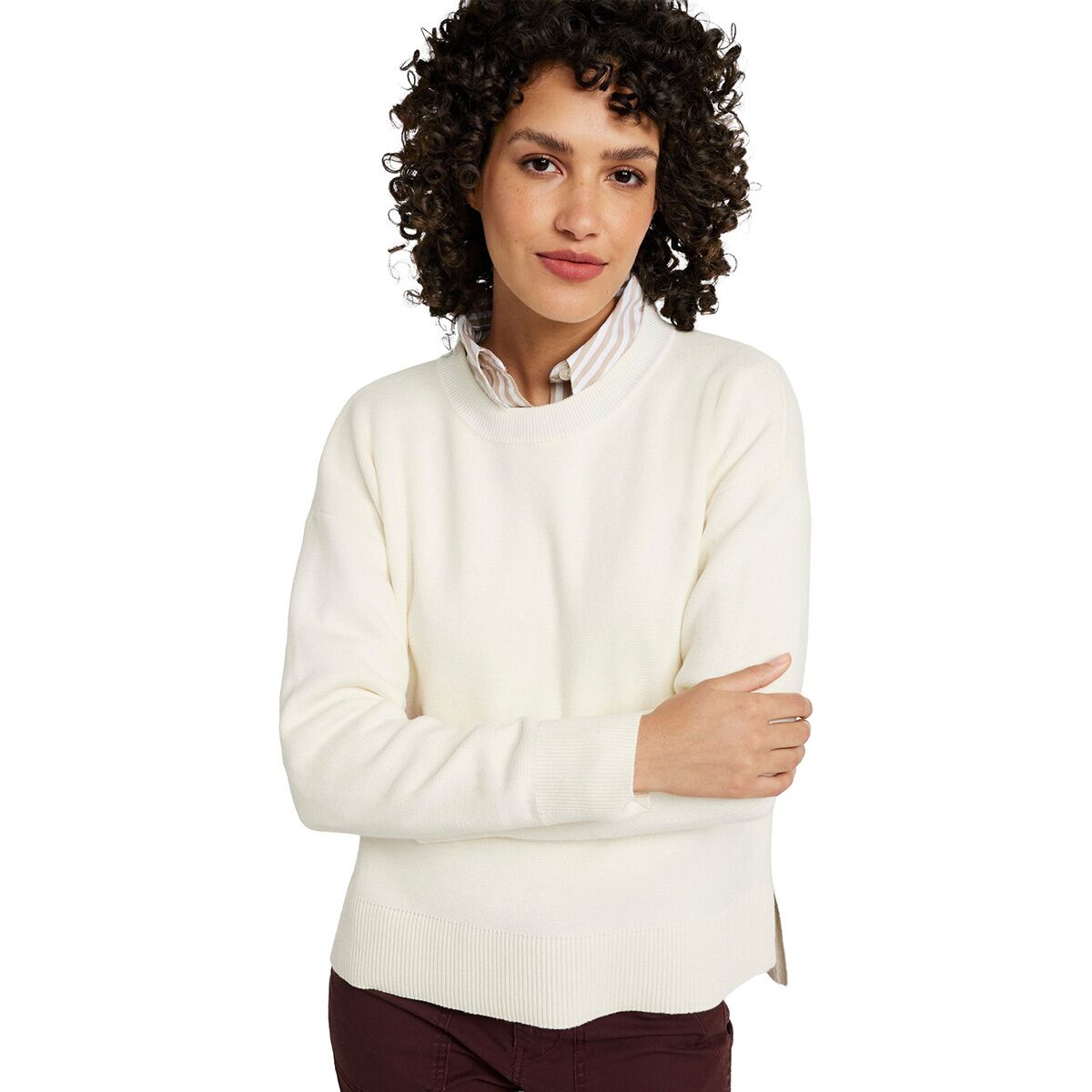 Image of L.L.Bean Wicked Soft Cotton Cashmere Crew Neck Sweater - Women's Cream, L