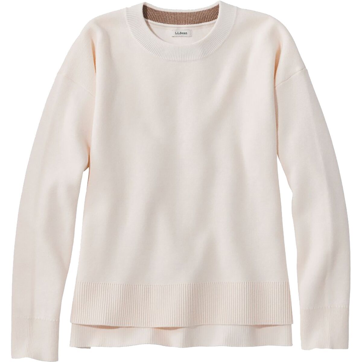 Image of L.L.Bean Wicked Soft Cotton Cashmere Crew Neck Sweater - Women's Cream, S