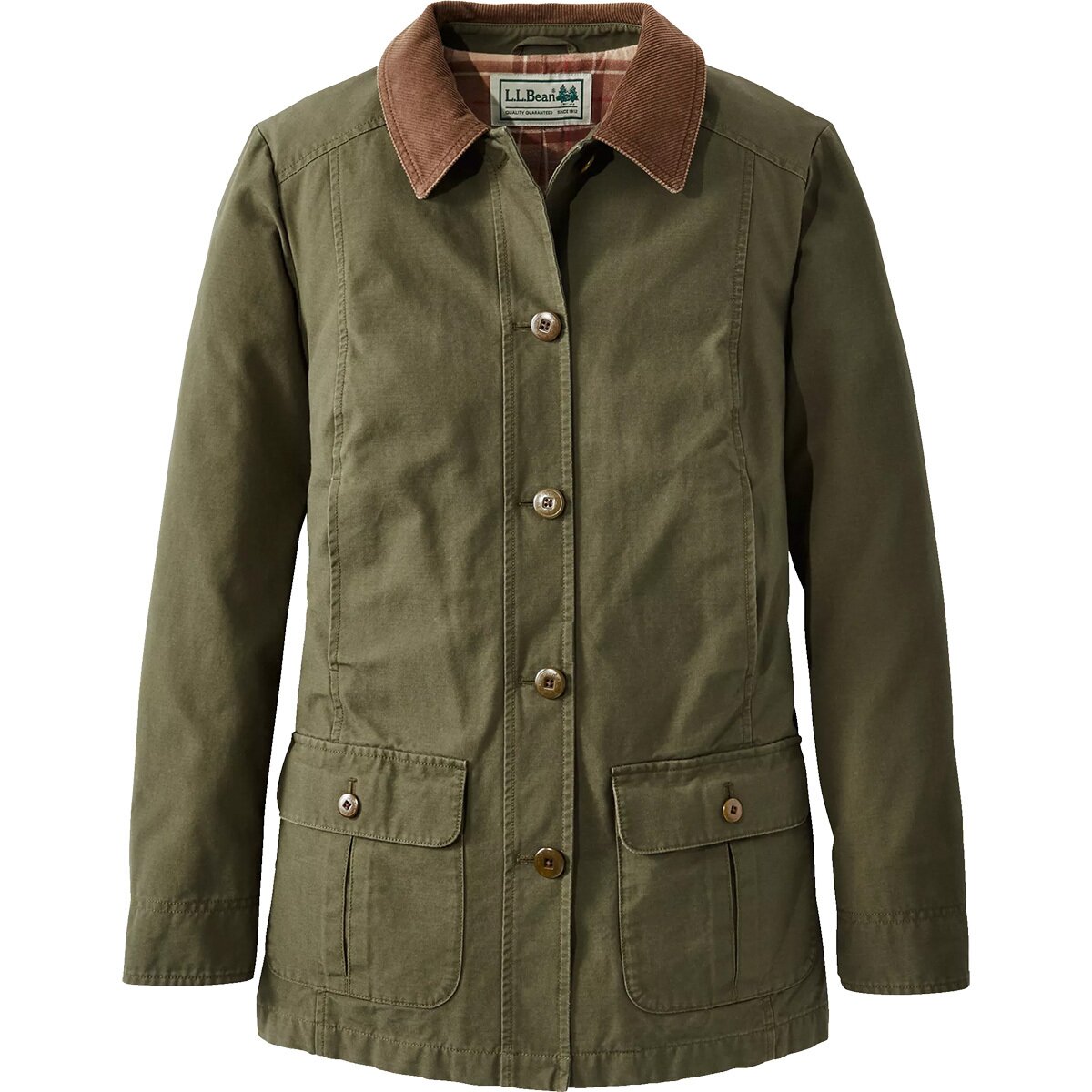 Image of L.L.Bean Adirondack Barn Flannel Lined Coat - Women's Loden, M