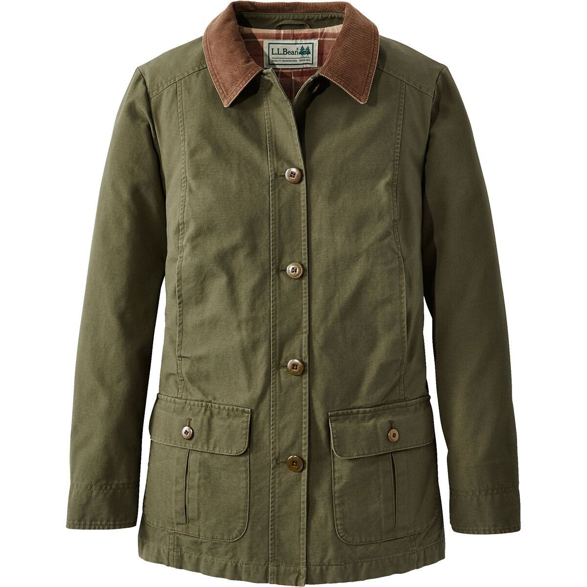 Image of L.L.Bean Adirondack Barn Flannel Lined Coat - Women's Loden, L