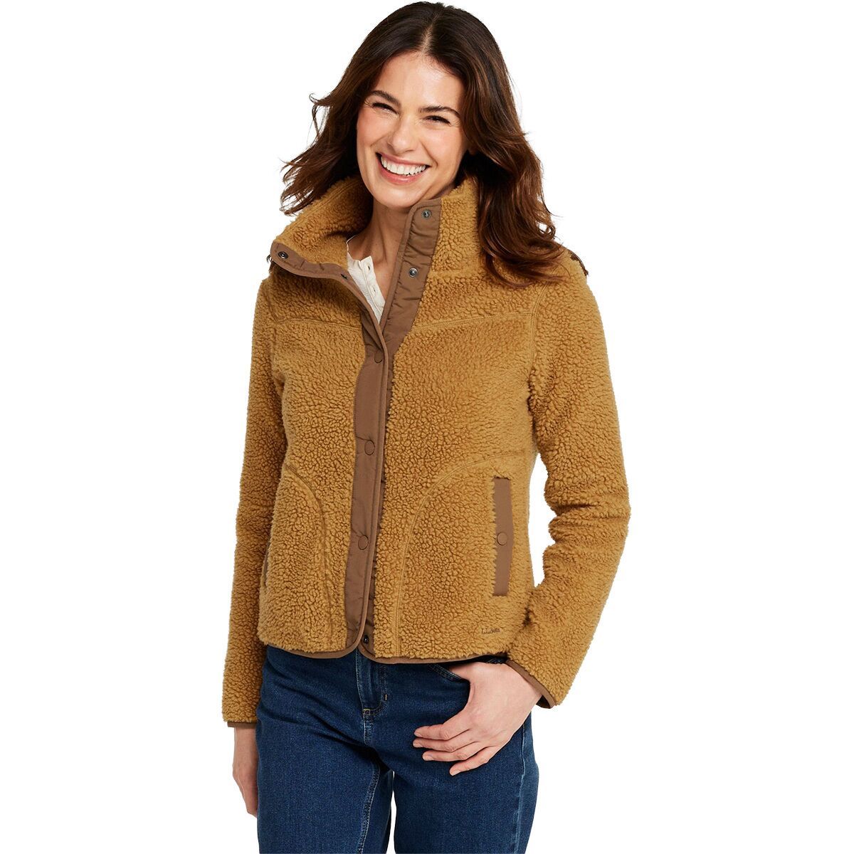Image of L.L.Bean Bean's Sherpa Fleece Jacket - Women's Antique Gold, M