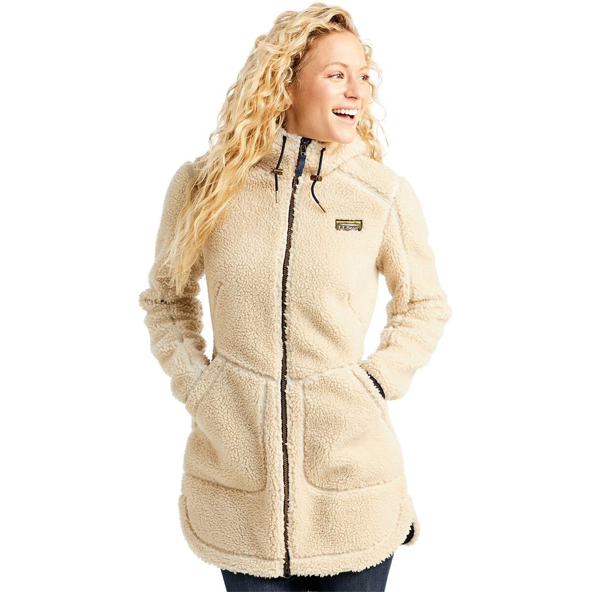 Image of L.L.Bean Mountain Pile Fleece Coat - Women's Natural, M
