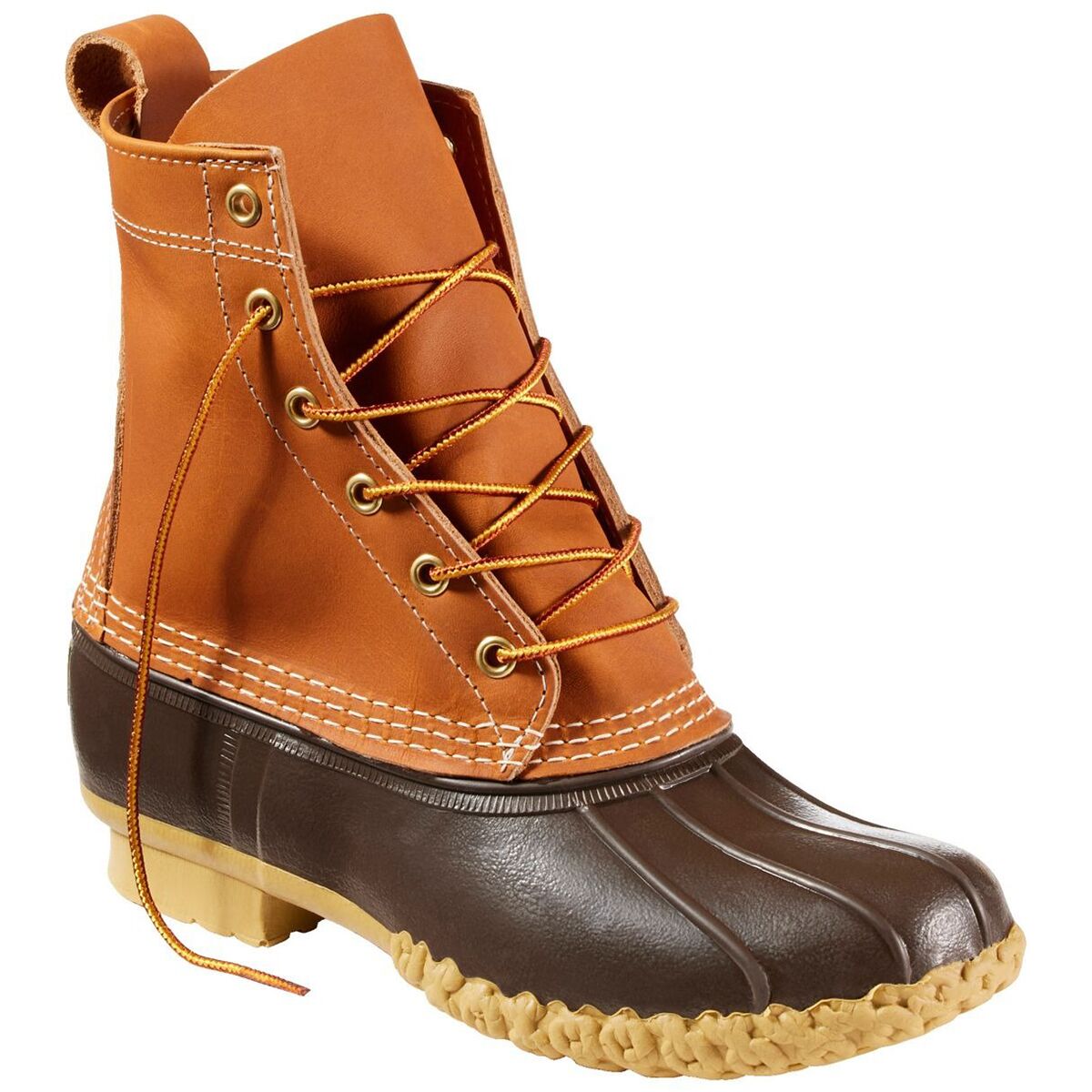 Mens LL Bean Boots | Size 10 - 8 inch LL Bean Men 10 Bean Boots Leather Rubber Duck Bean US… - Gem main image 2