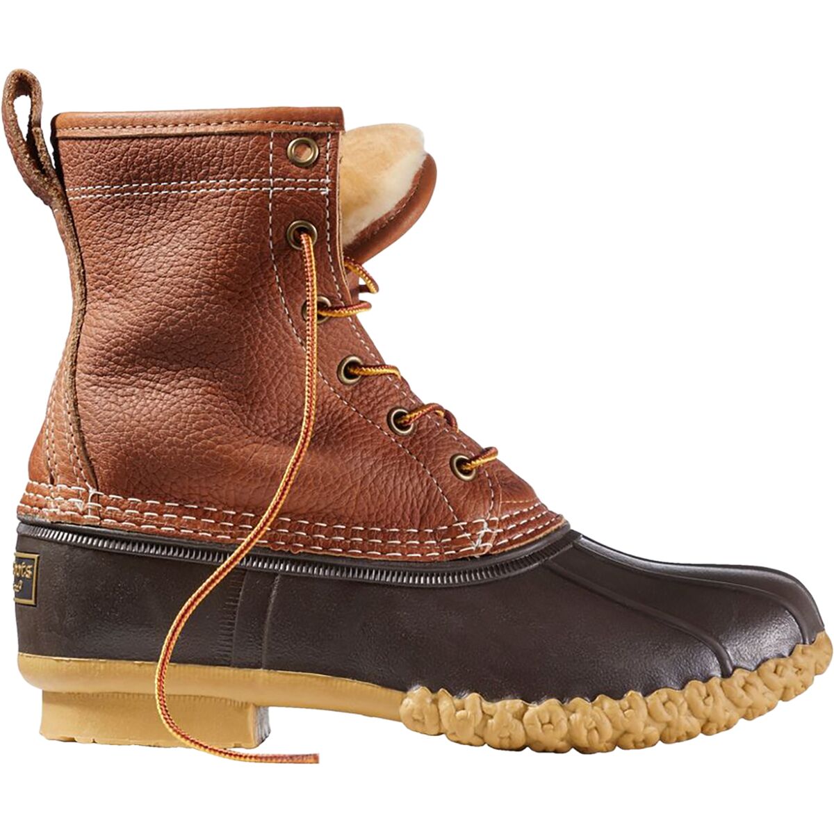 Image of L.L.Bean Bean 8in Shearling-Lined Insulated Boot - Women's Tan/Brown, 11.0