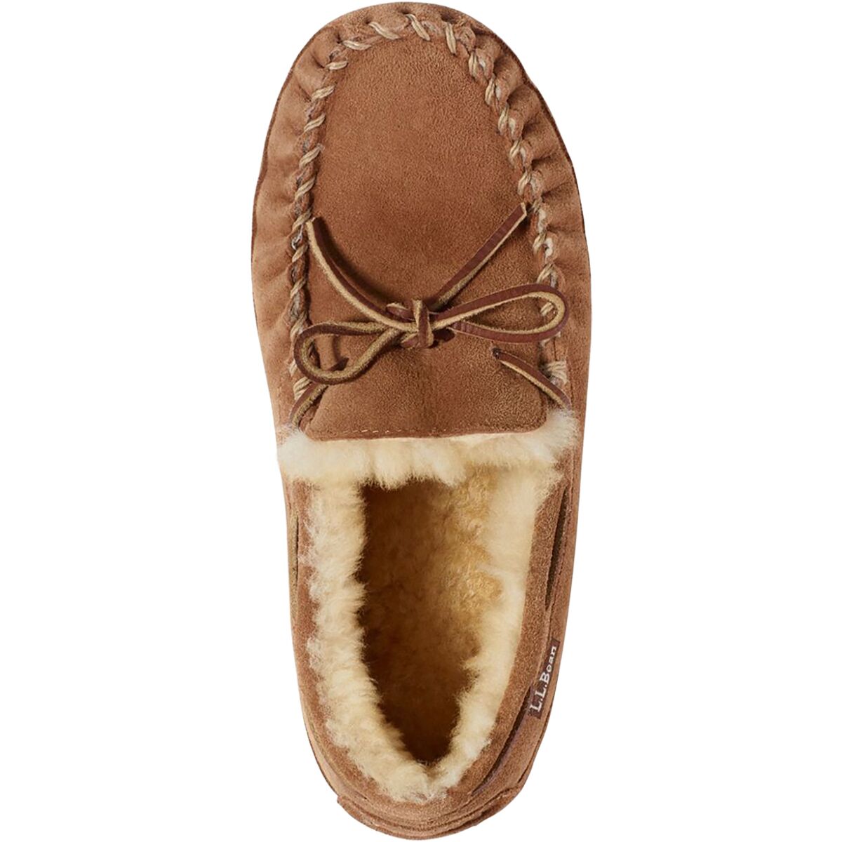 LL Bean Wicked Good Slippers camp leather sole LL Bean Double-Sole Slippers Leather-Lined Moccasin Moc Toe  main image 4