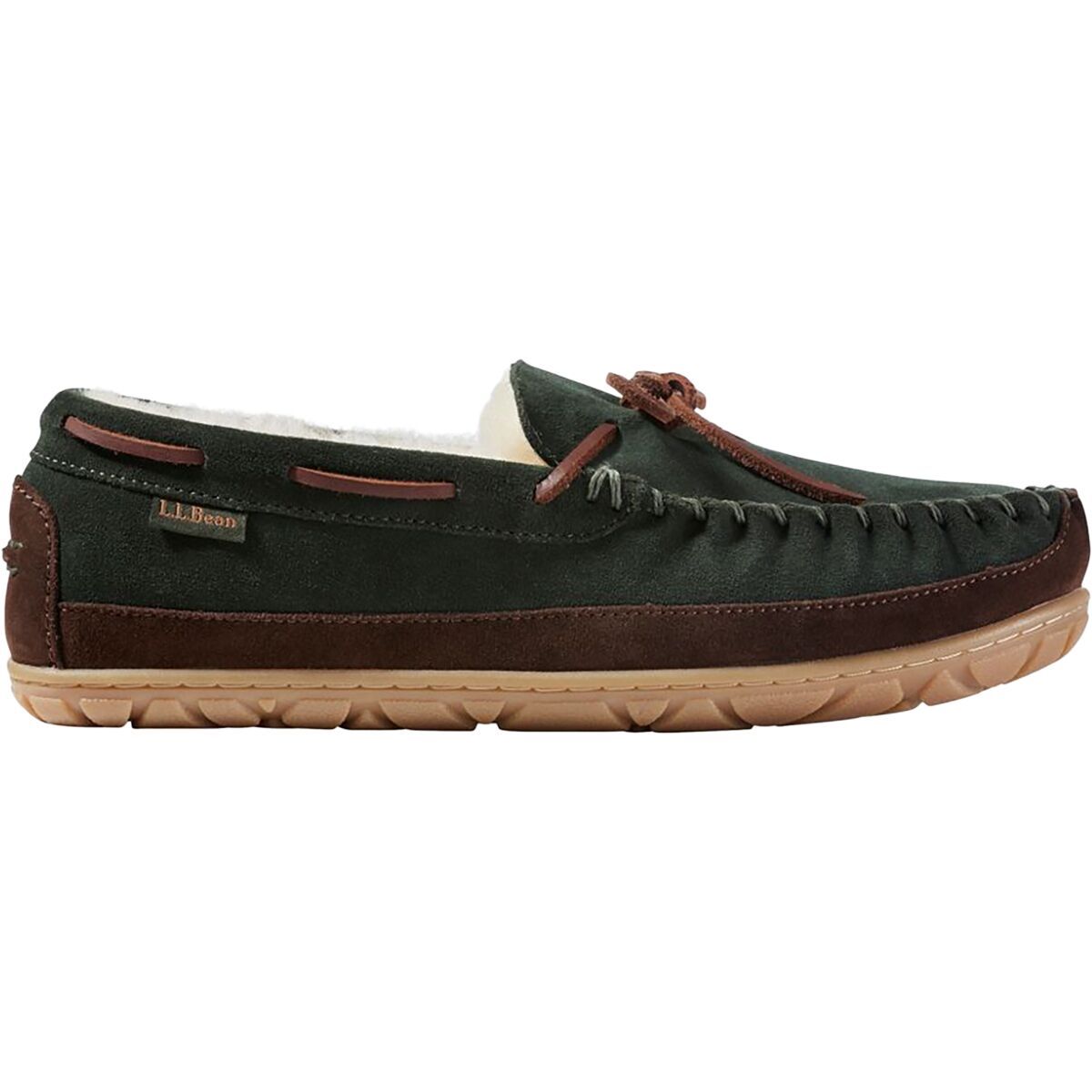 Image of L.L.Bean Wicked Good Moccasins - Men's Black Spruce/Chocolate, 10.0