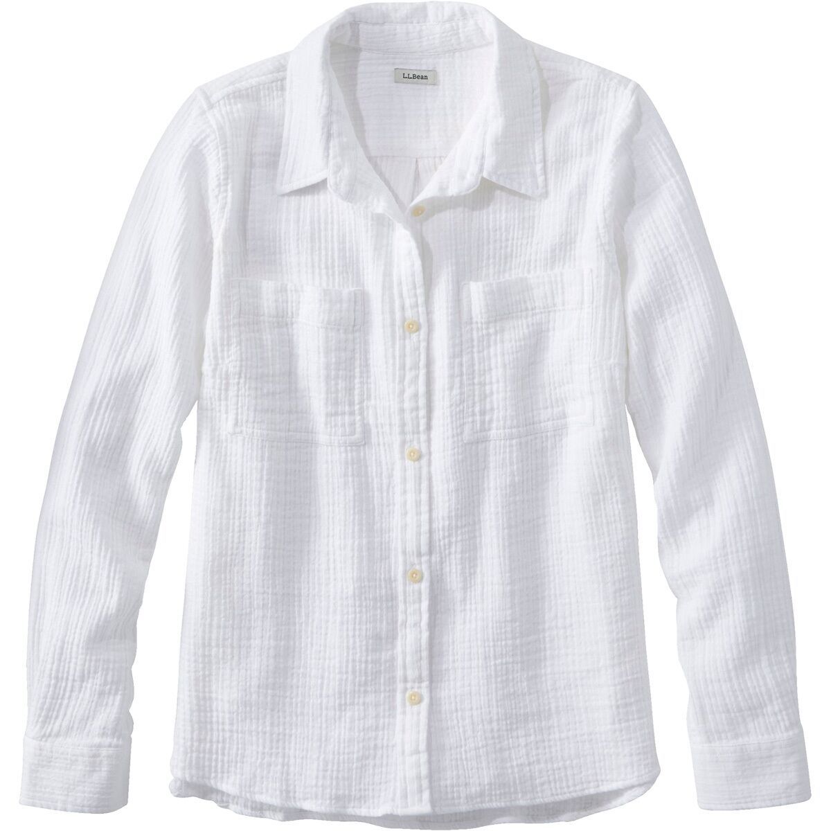 Image of L.L.Bean Cloud Gauze Long-Sleeve Shirt - Women's White, L