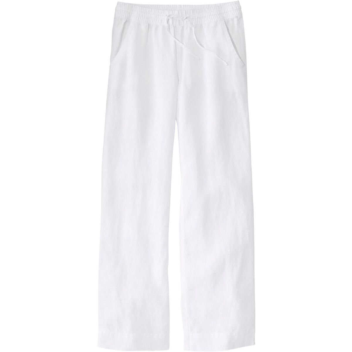 Image of L.L.Bean Premium Linen Breezy Pull-On Pant - Women's White, 4/Reg