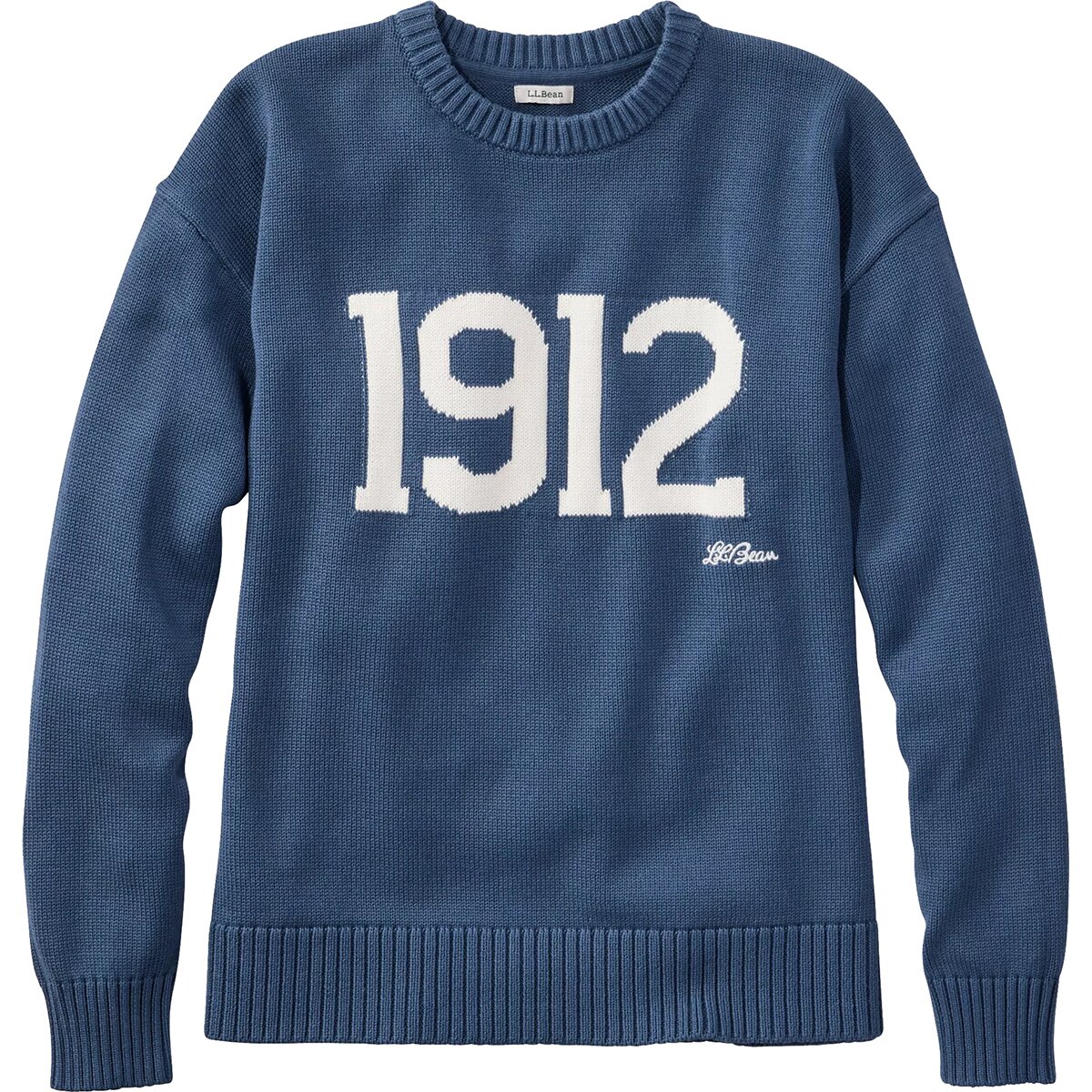 Image of L.L.Bean The Original Double L Crewneck Novelty Sweater - Women's Mariner Blue 1912, M