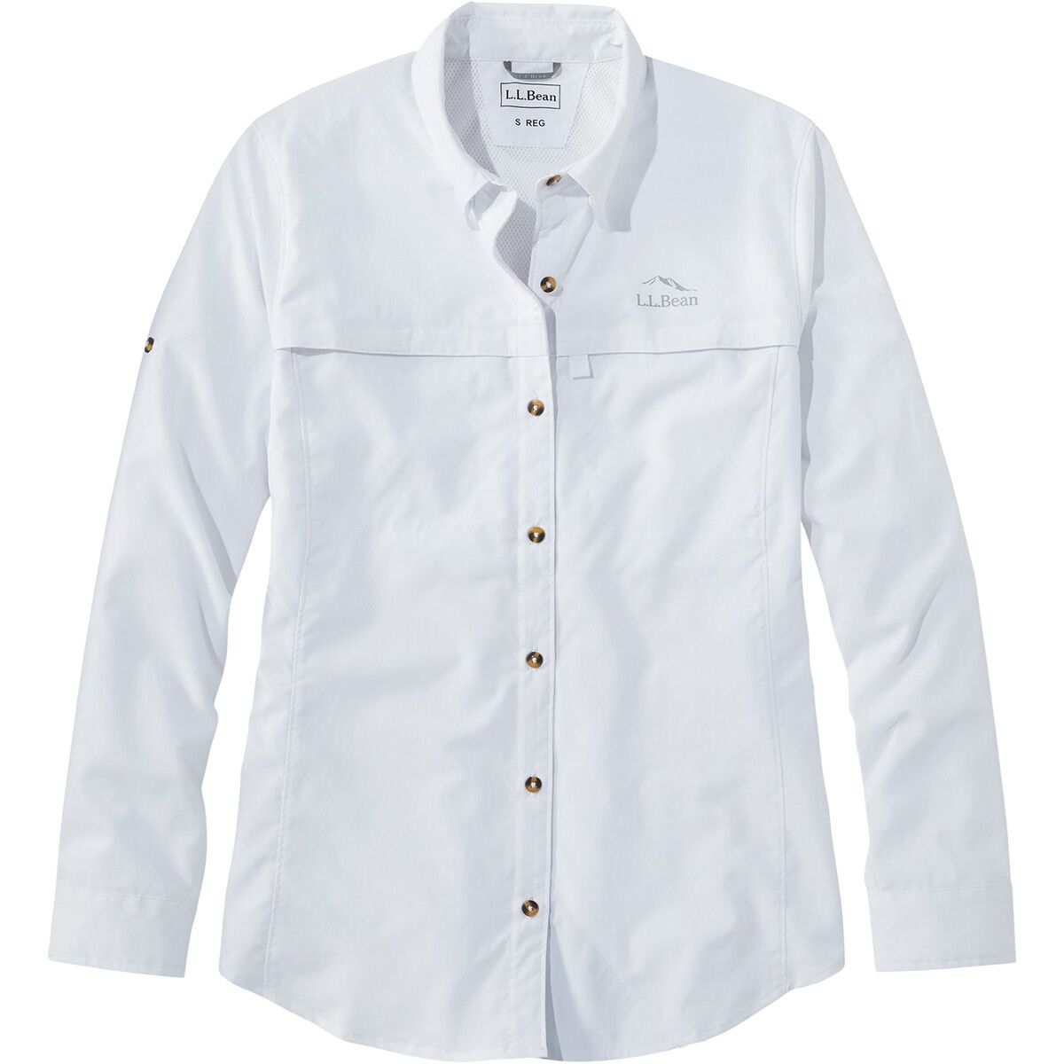 Image of L.L.Bean Tropicwear Regular Long-Sleeve Shirt - Women's White, L