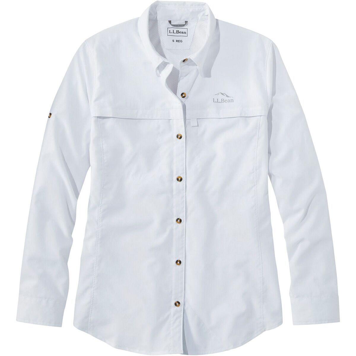 Image of L.L.Bean Tropicwear Regular Long-Sleeve Shirt - Women's White, S