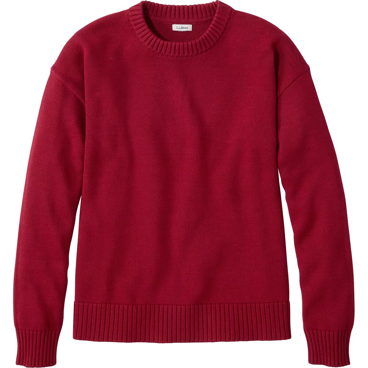 Image of L.L.Bean The Original Double L Crewneck Sweater - Women's Rustic Red, XL
