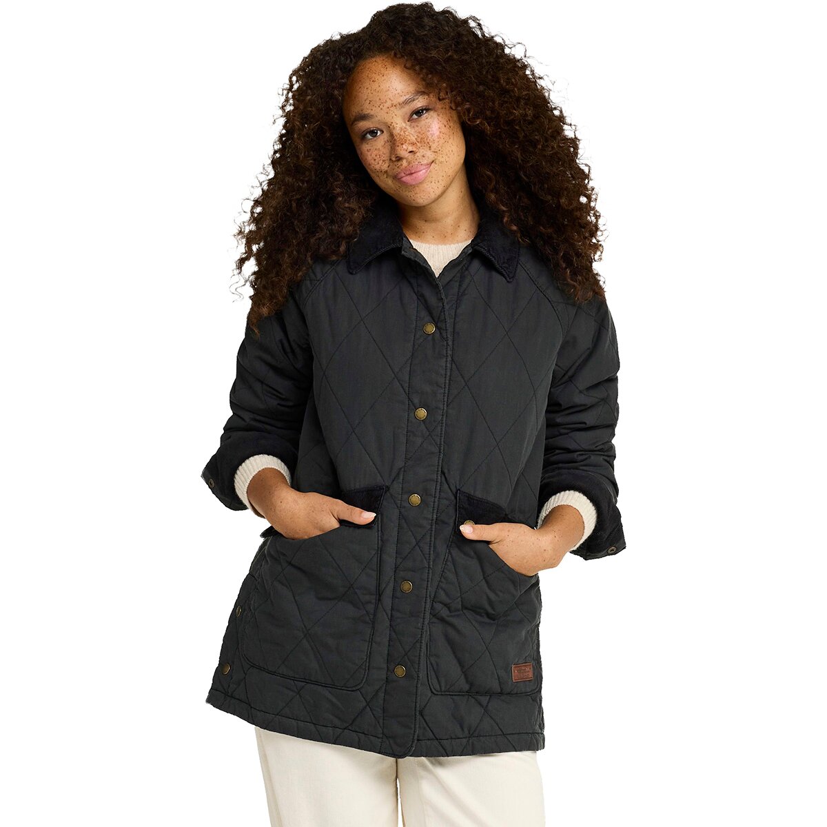 Image of L.L.Bean Insulated Quilted Field Coat - Women's Faded Black, XS