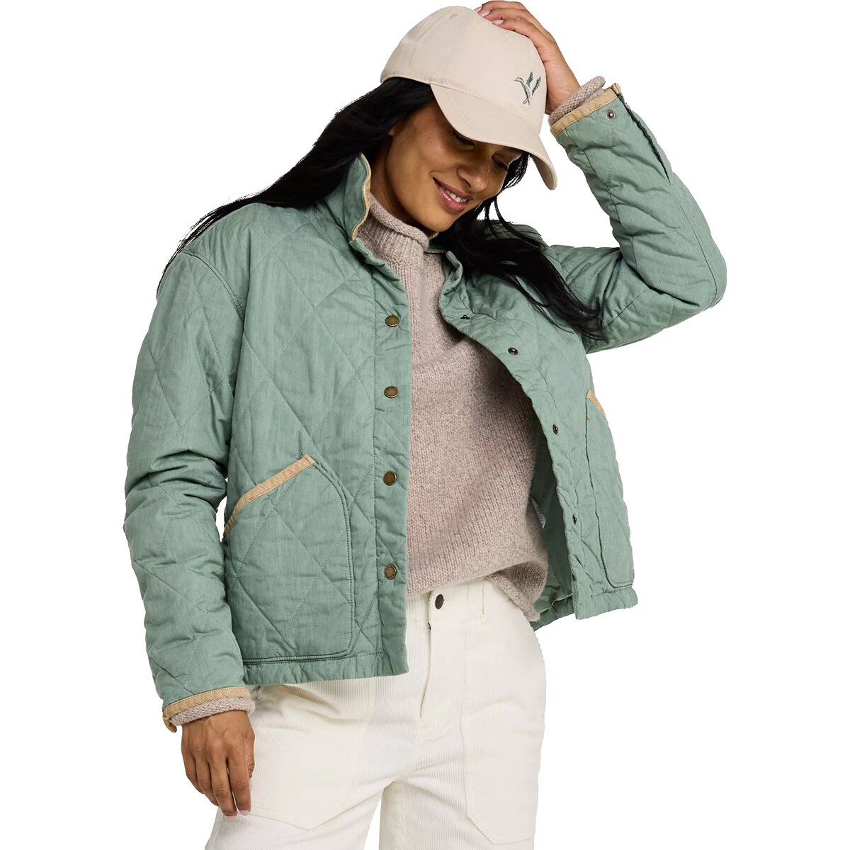 Image of L.L.Bean Insulated Quilted Field Jacket - Women's Faded Sage, S