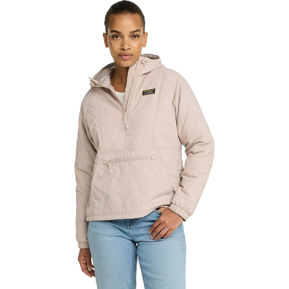 Image of L.L.Bean Mountain Classic Insulated Anorak - Women's Silver Sand, M