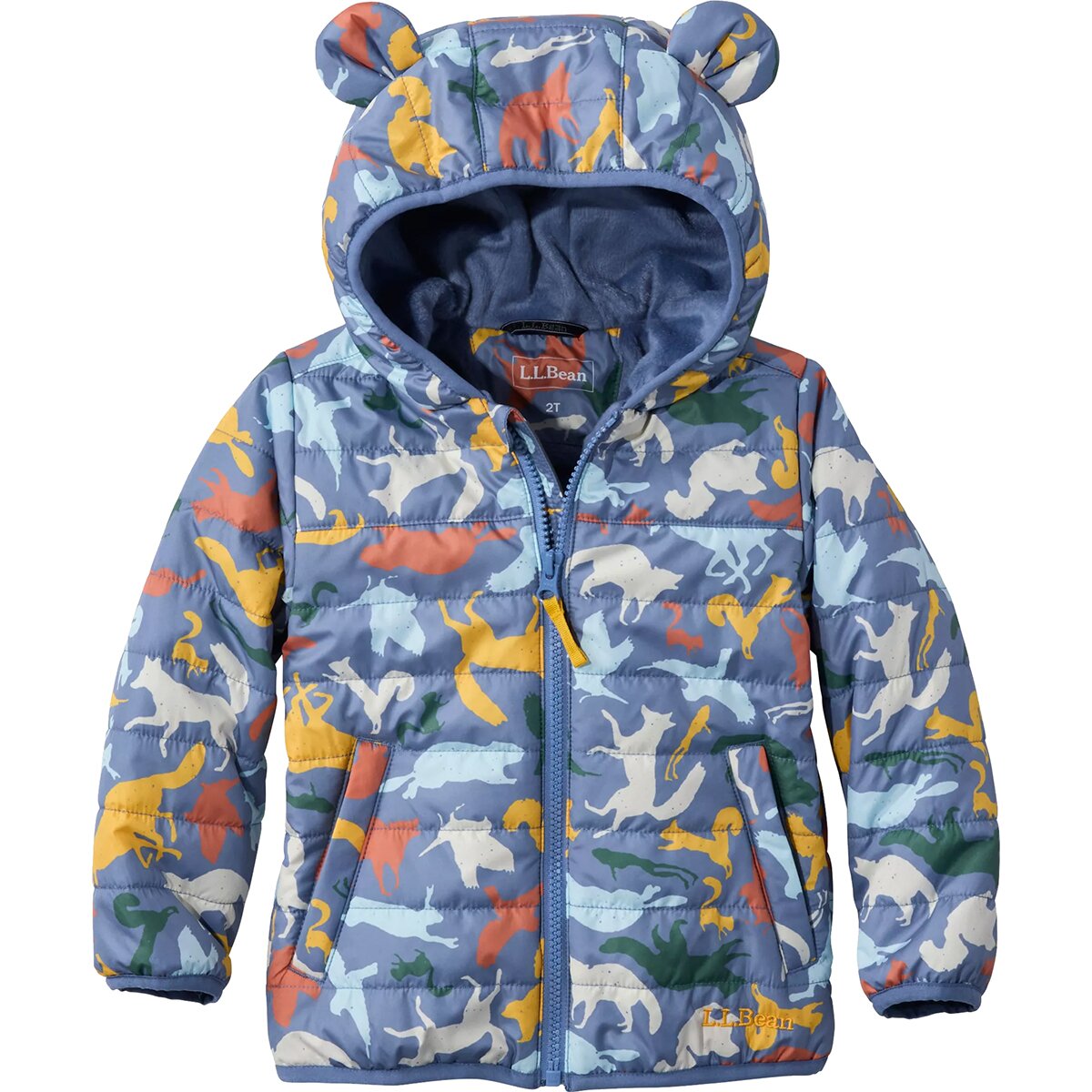 Image of L.L.Bean Fleece-Lined Insulated Print Jacket - Toddlers' Deep Lake Tossed Critters, 2T