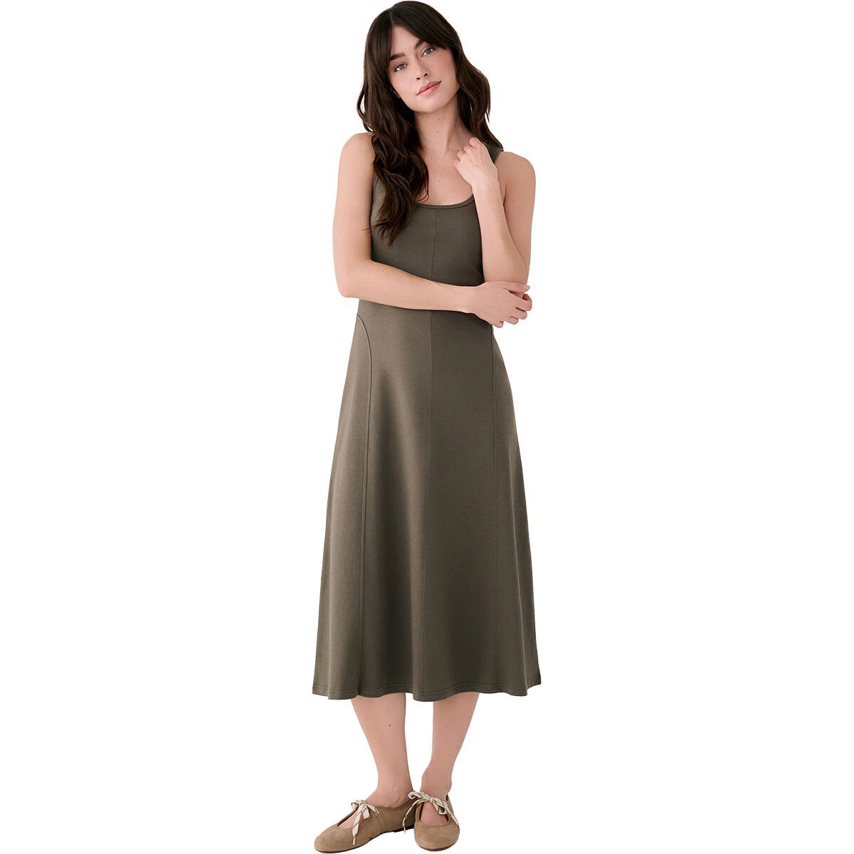 Image of Lole Core Dress - Women's Moss Heather, S