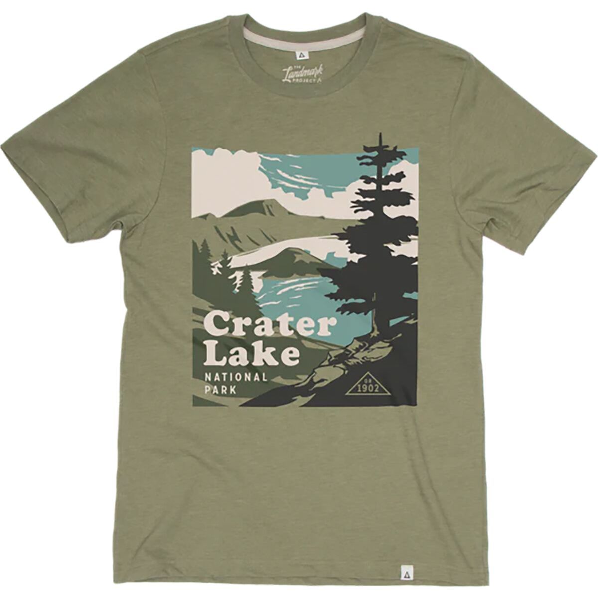 Landmark Project Crater Lake National Park Short-Sleeve T-Shirt Cactus, XL