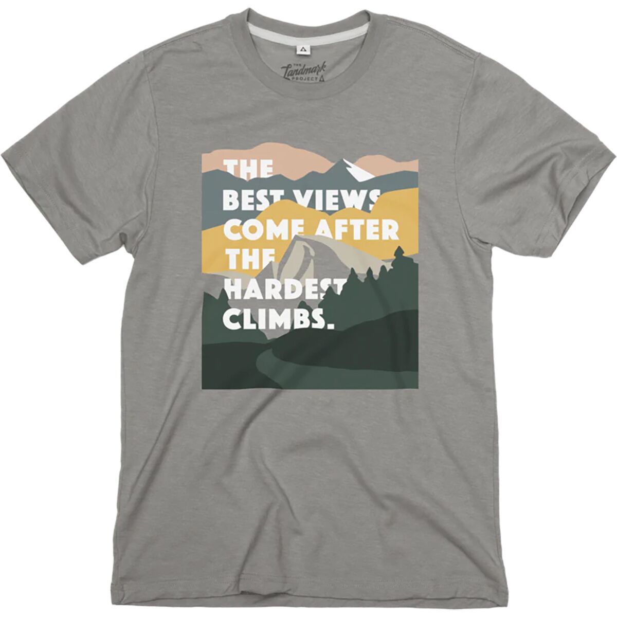 Landmark Project Hardest Climb Short-Sleeve T-Shirt Smoke Grey, XL