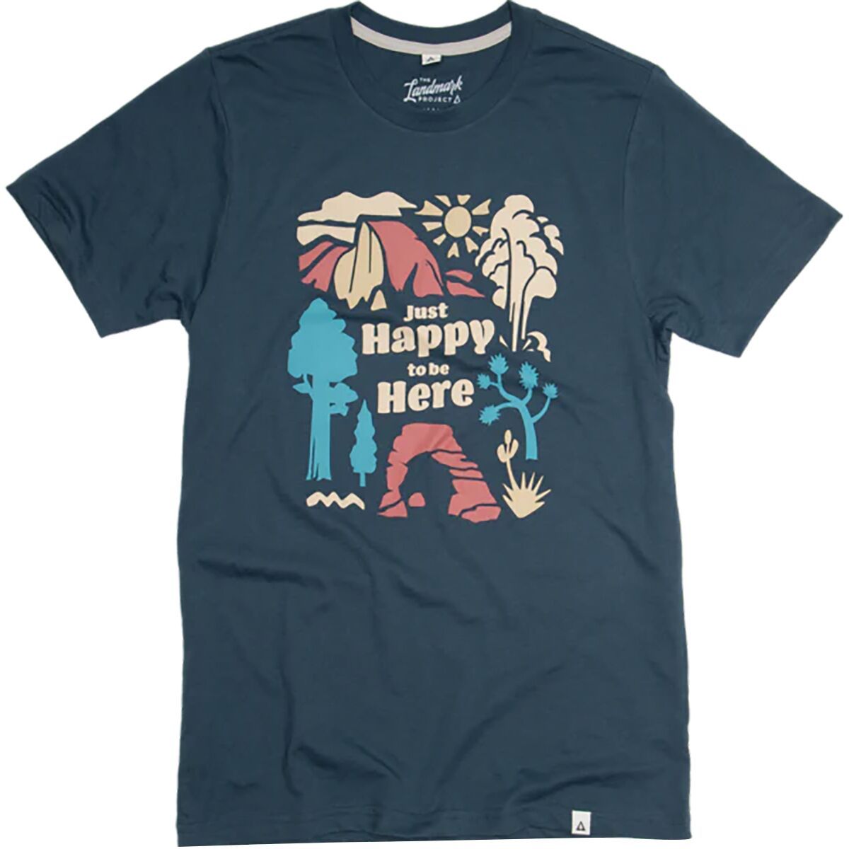 Landmark Project Just Happy To Be Here Short-Sleeve T-Shirt Vintage Navy, XXL