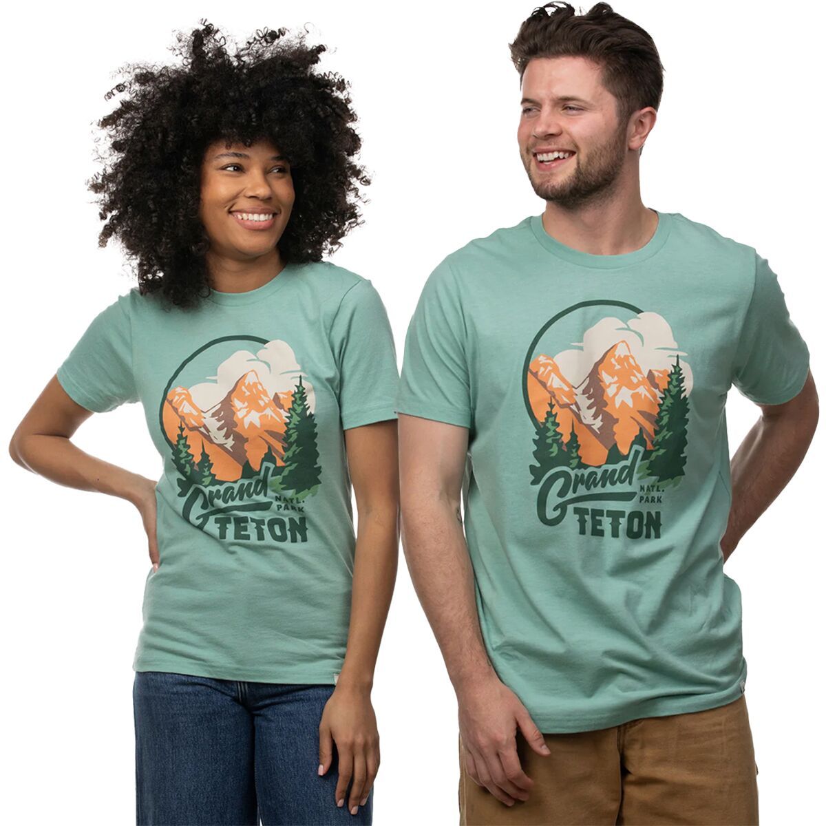 Landmark Project Grand Teton Overlook T-Shirt Seafoam, XXL
