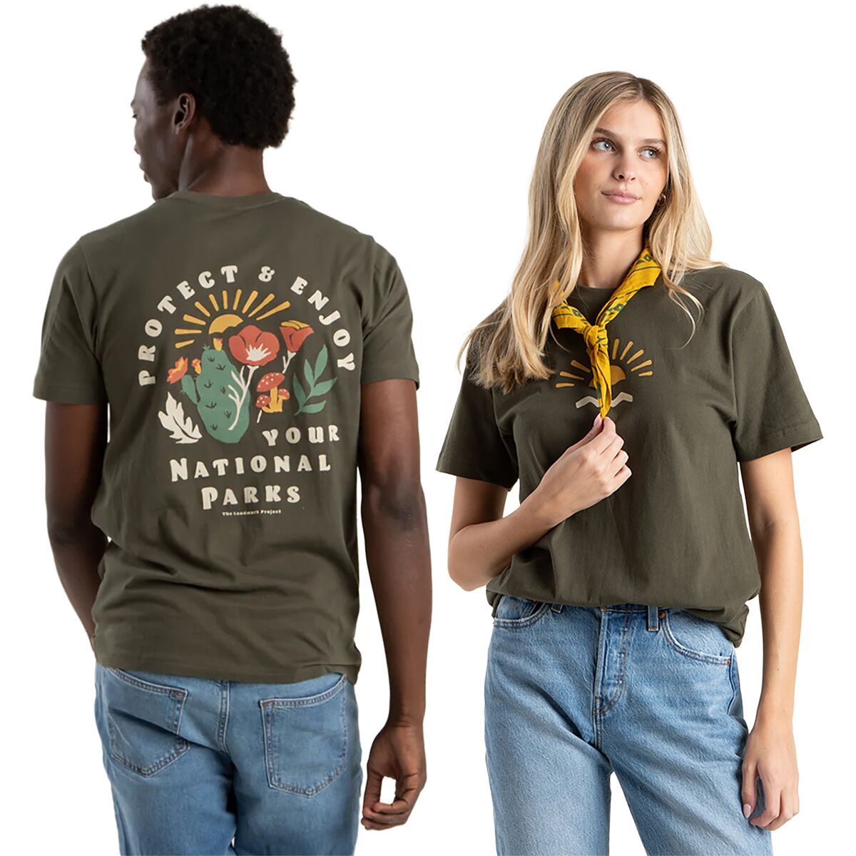 Image of Landmark Project Protect And Enjoy T-Shirt Dark Oak, S