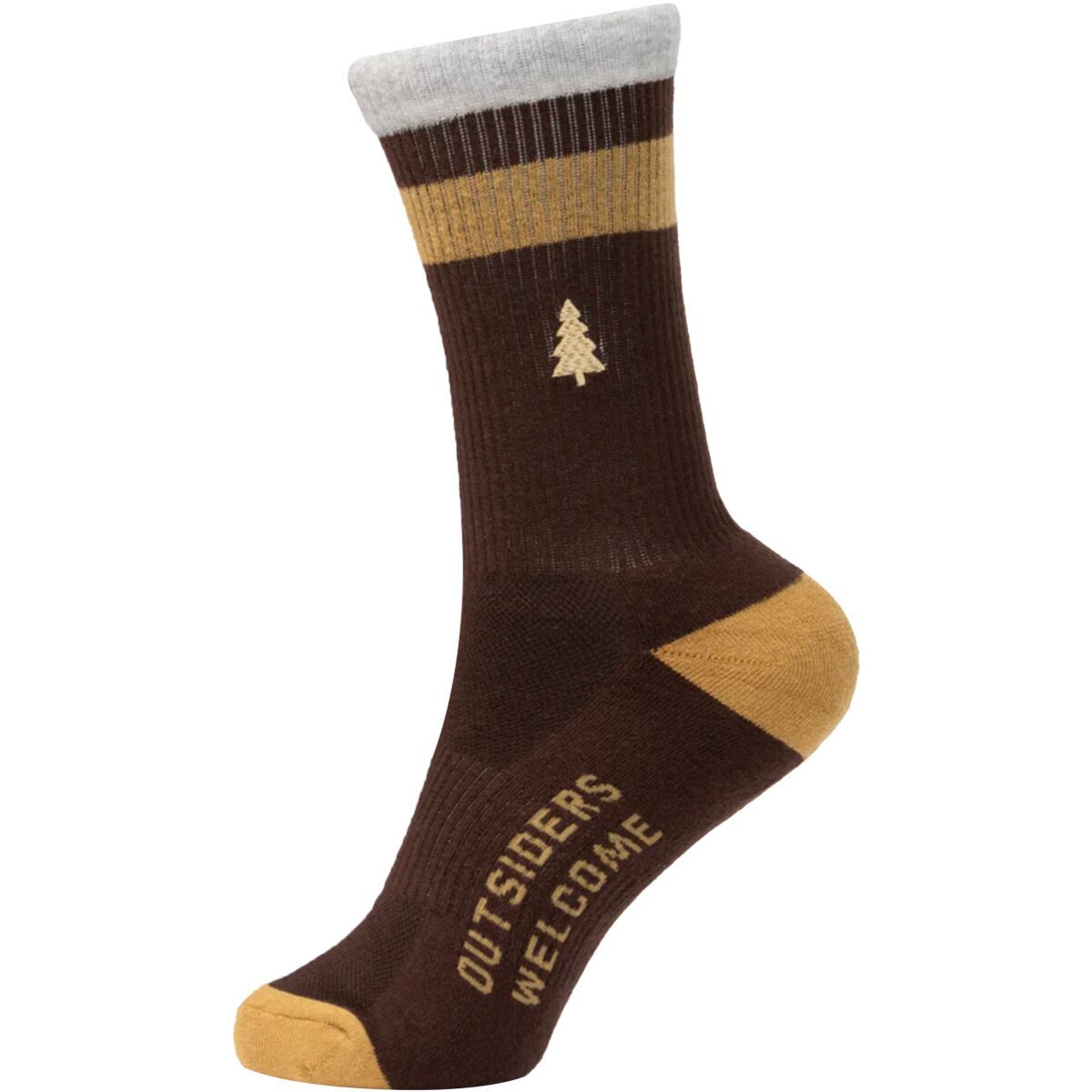 Landmark Project Out-of-Doors Club Sock Brown, S/M