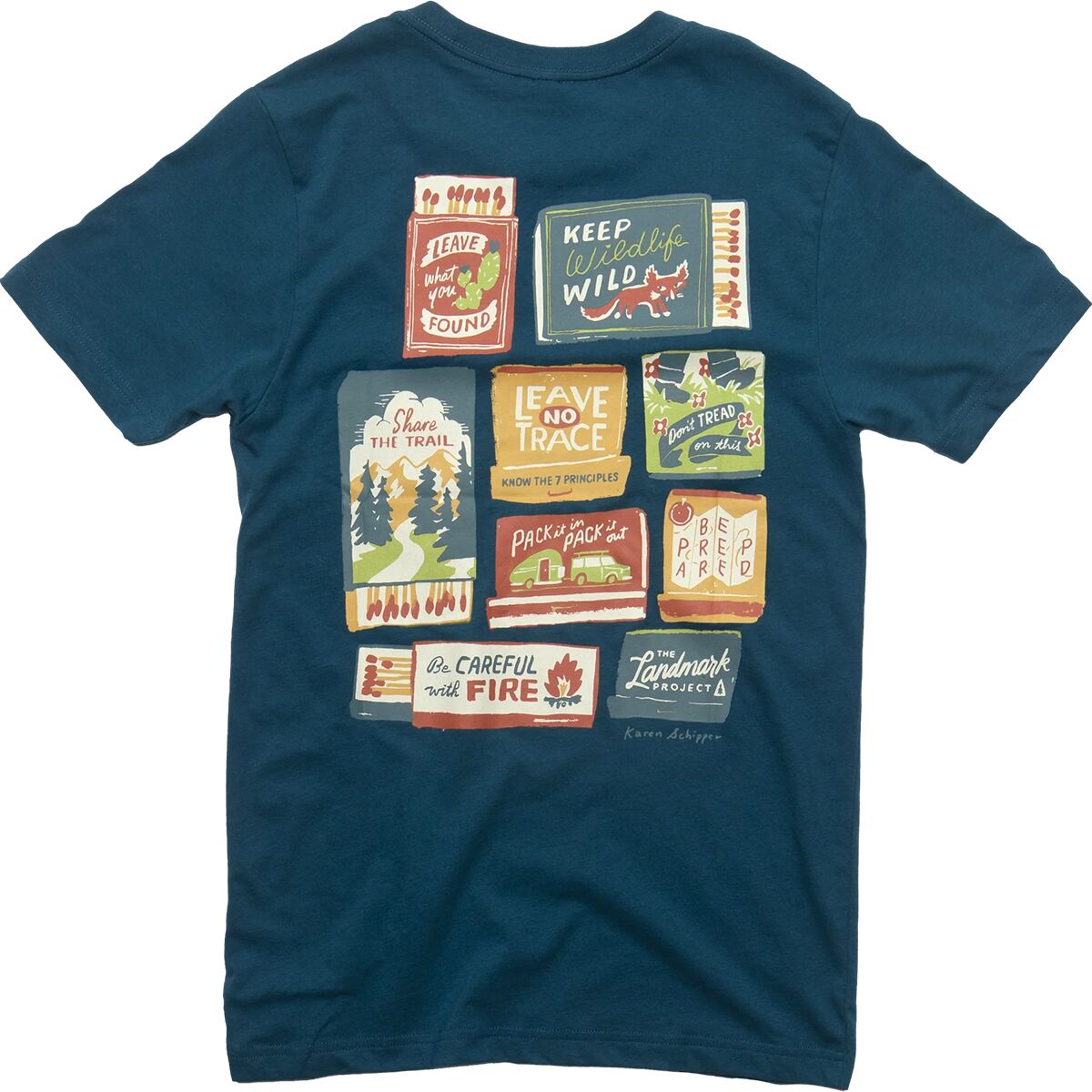 Landmark Project Landmark Project Leave No Trace Matchbooks Short-Sleeve T-Shirt Vintage Royal, L