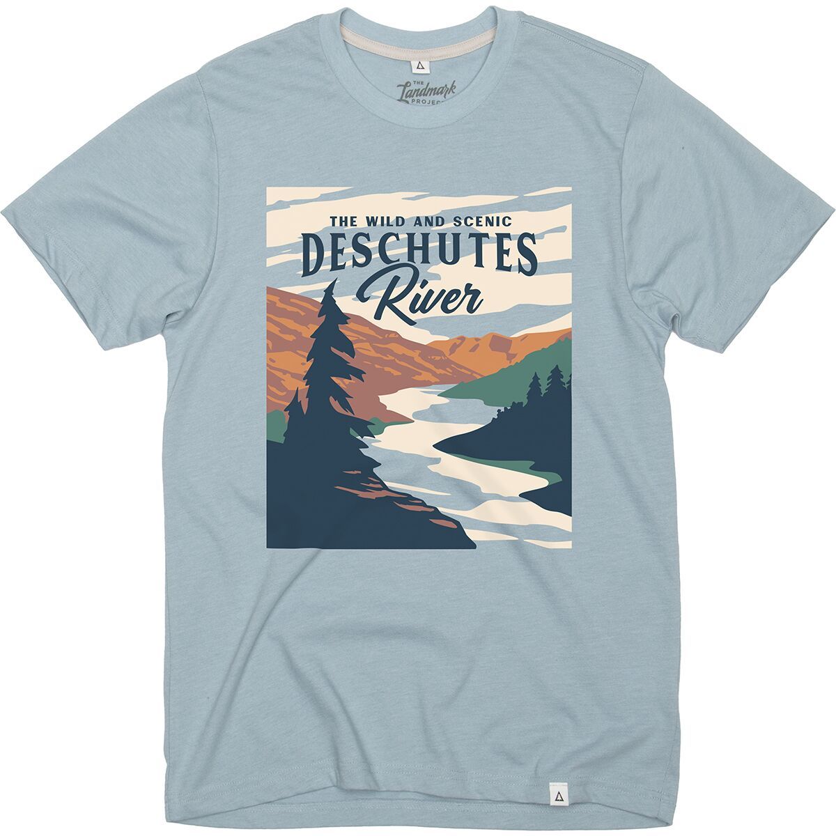 Landmark Project Deschutes River Short-Sleeve T-Shirt Chambray, XS