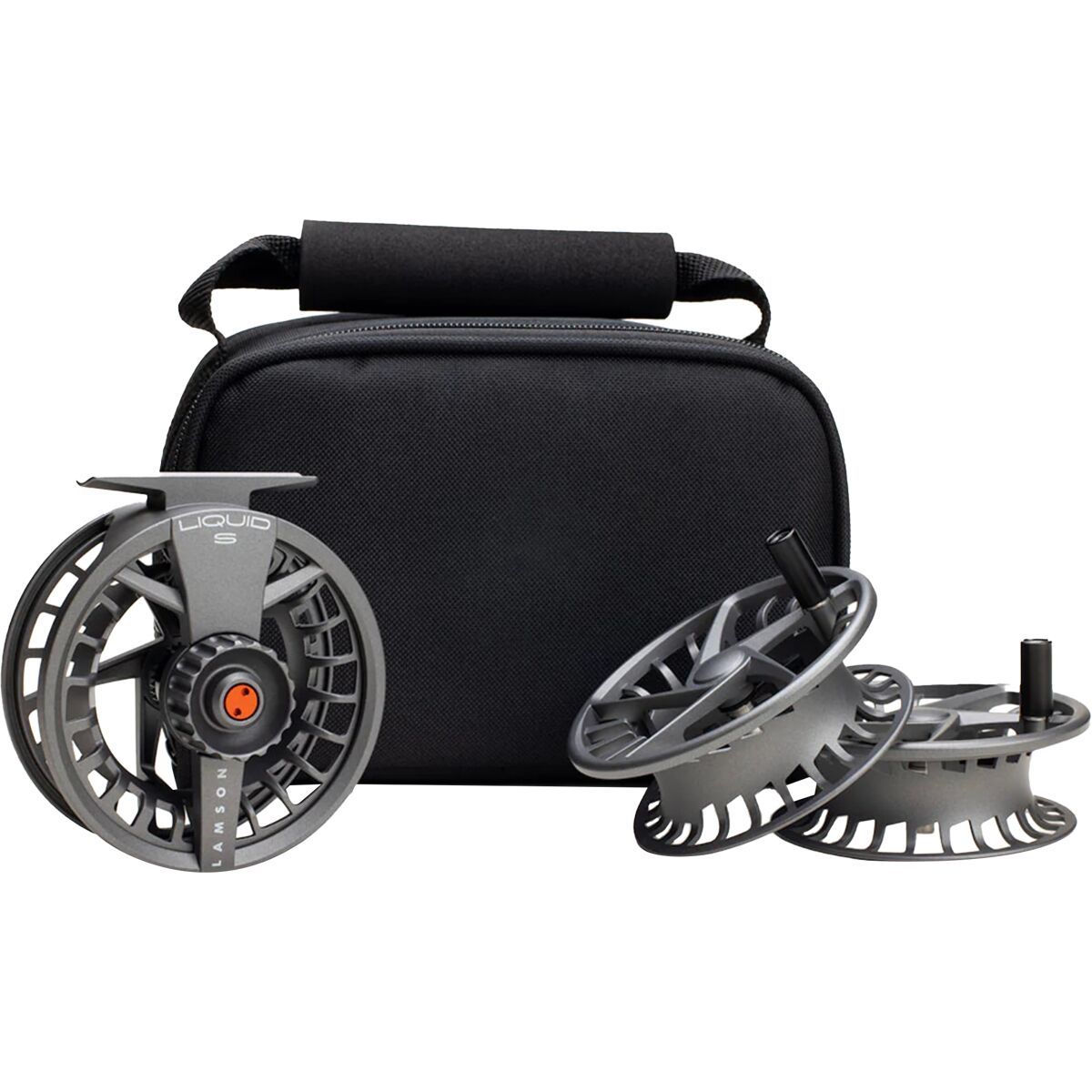Image of Lamson Liquid S-Series Fly Reel 3-Pack Smoke, 6/7/8