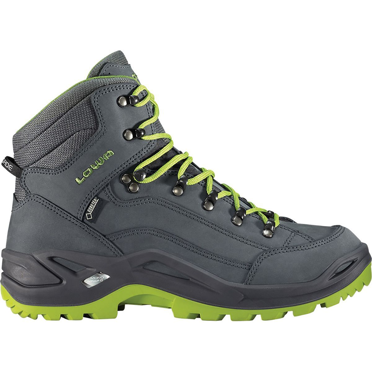 Lowa Renegade GTX Mid Hiking Boot - Men's Asphalt/Green, 9.5