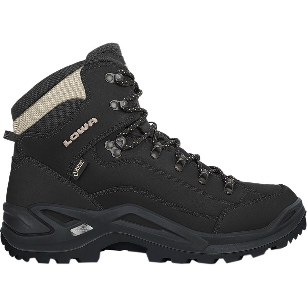 Lowa Renegade GTX Mid Hiking Boot - Men's Black/Pebble, 10.5