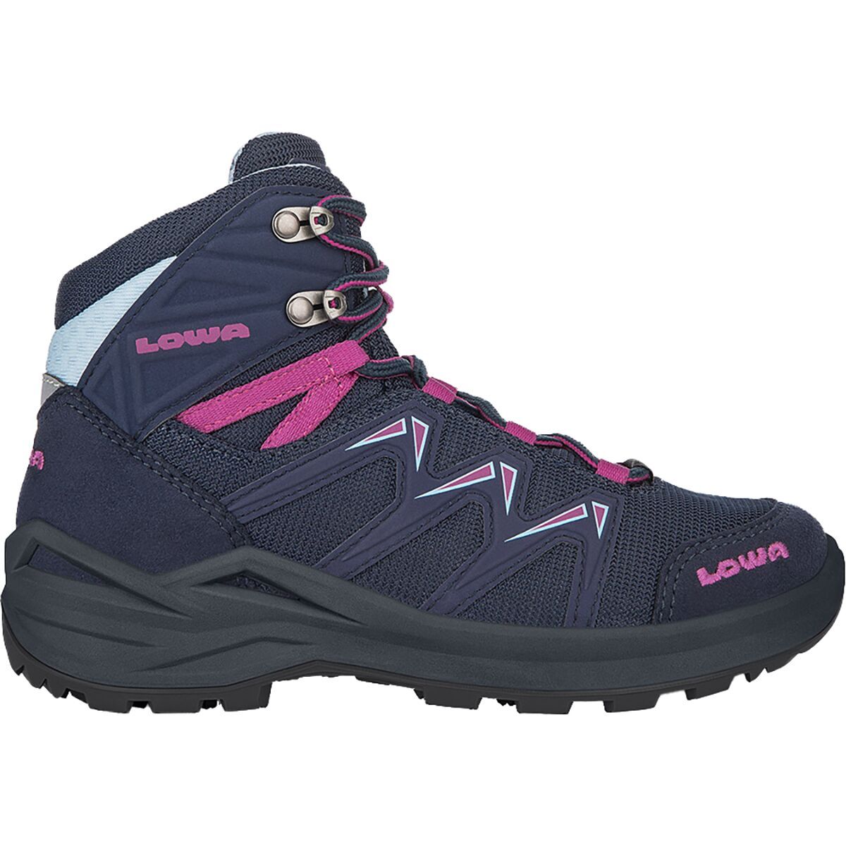 Lowa Innox Pro GTX Mid Jr Hiking Boot - Kids' Navy/Berry, 6.0