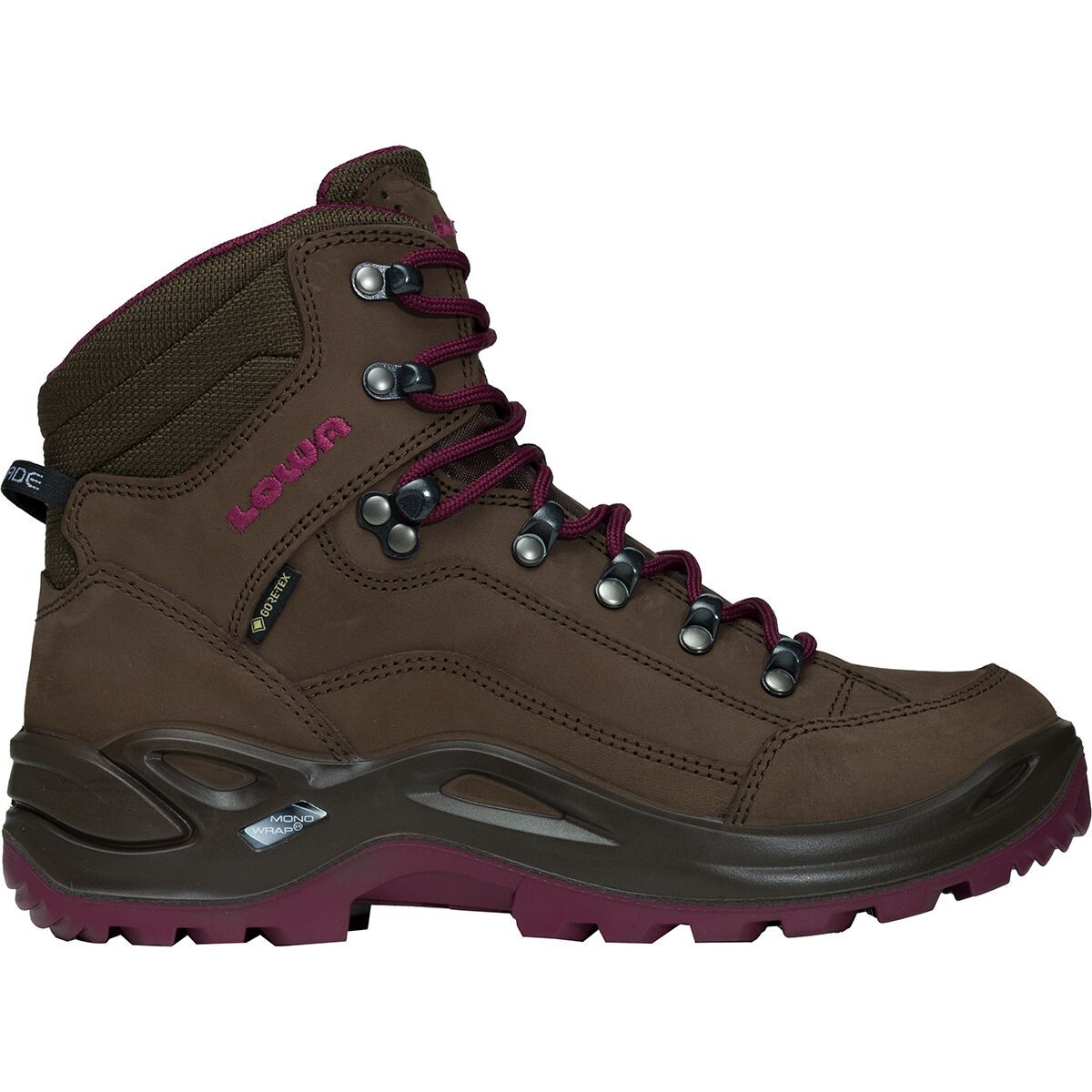 Lowa Renegade GTX Wide Mid Boot - Women's Espresso/Berry, 10.5