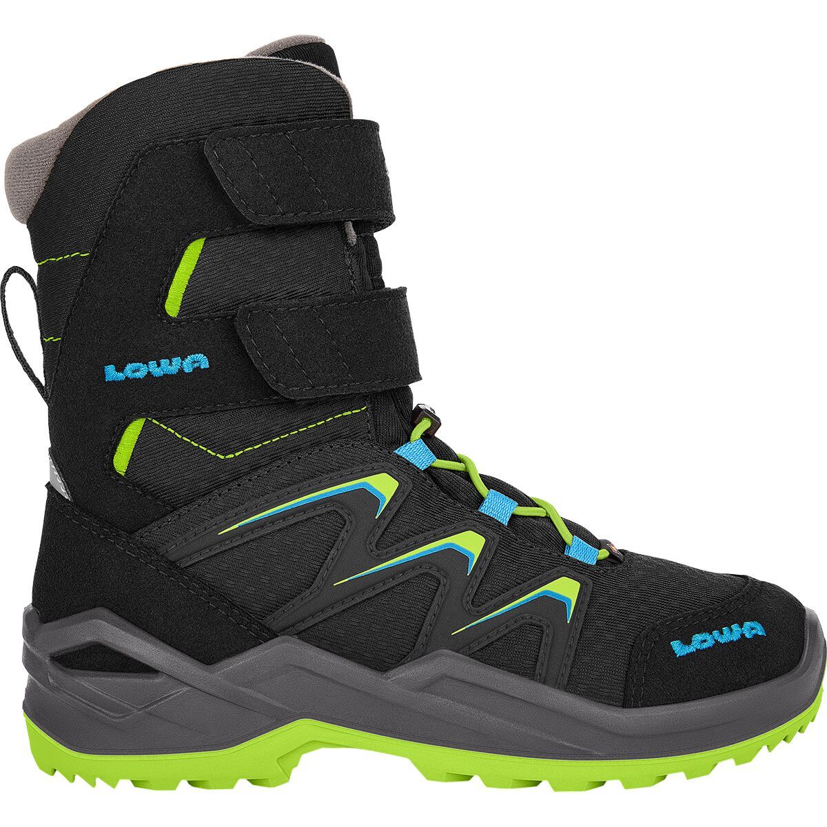 Lowa Maddox Warm GTX Hi Jr Boot - Kids' Black/Lime, 13.0