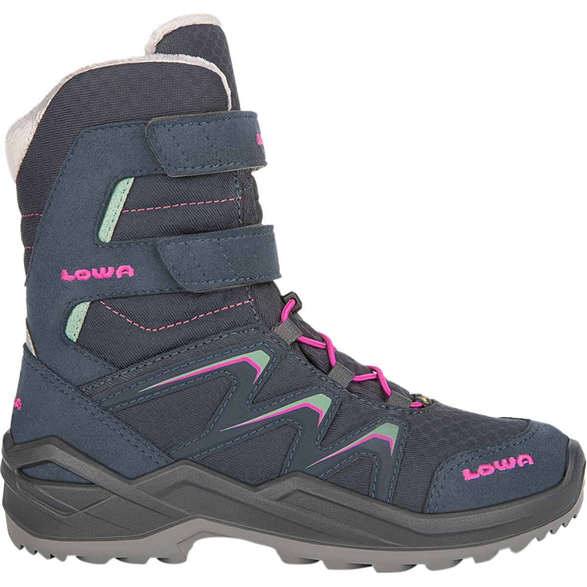 Lowa Maddox Warm GTX Hi Jr Boot - Kids' Steel Blue/Jade, 5.0