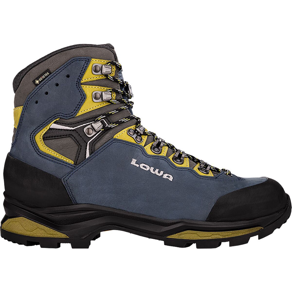 Lowa Camino Evo GTX Backpacking Boot - Men's Steel Blue/Kiwi, 11.0