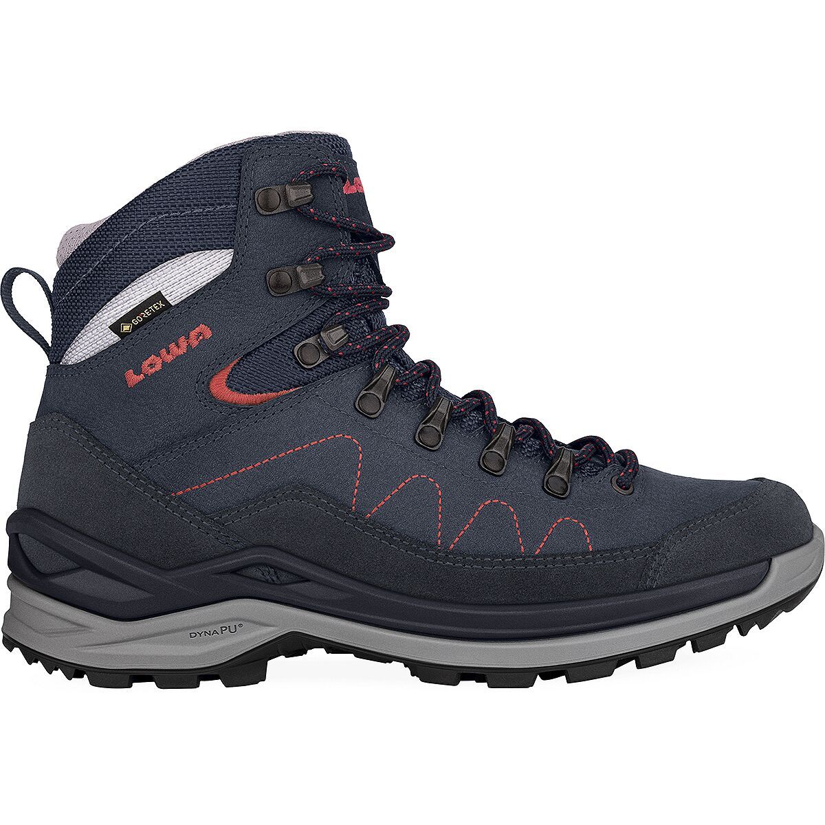Image of Lowa Toro Pro GTX Mid Hiking Boot - Women's Navy/Redwood, 7.0
