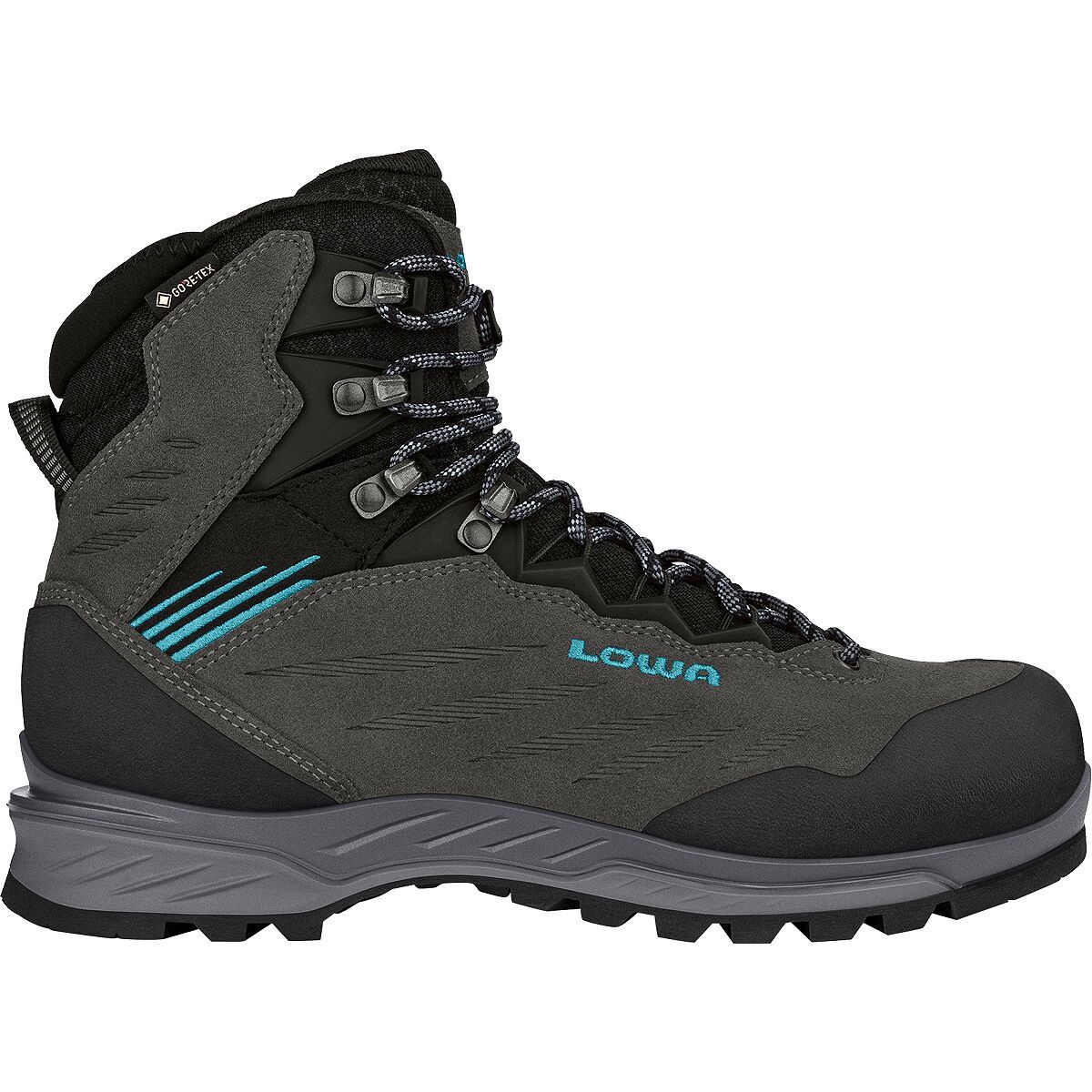 Lowa Cadin II GTX Mid Mountaineering Boot - Women's Anthracite/Aquamarine, 10.0
